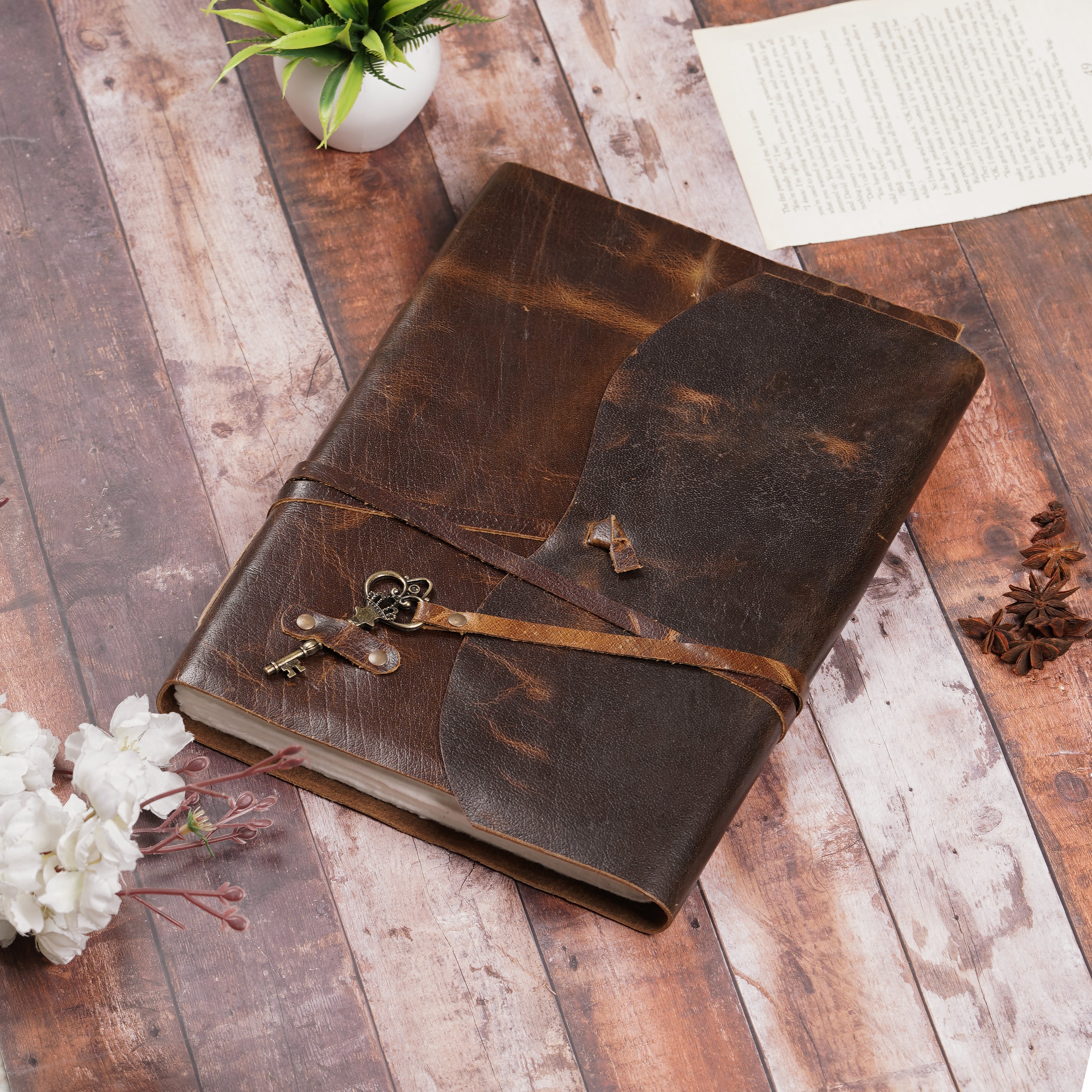 Heritage A4 Vintage Leather Journal Notebook