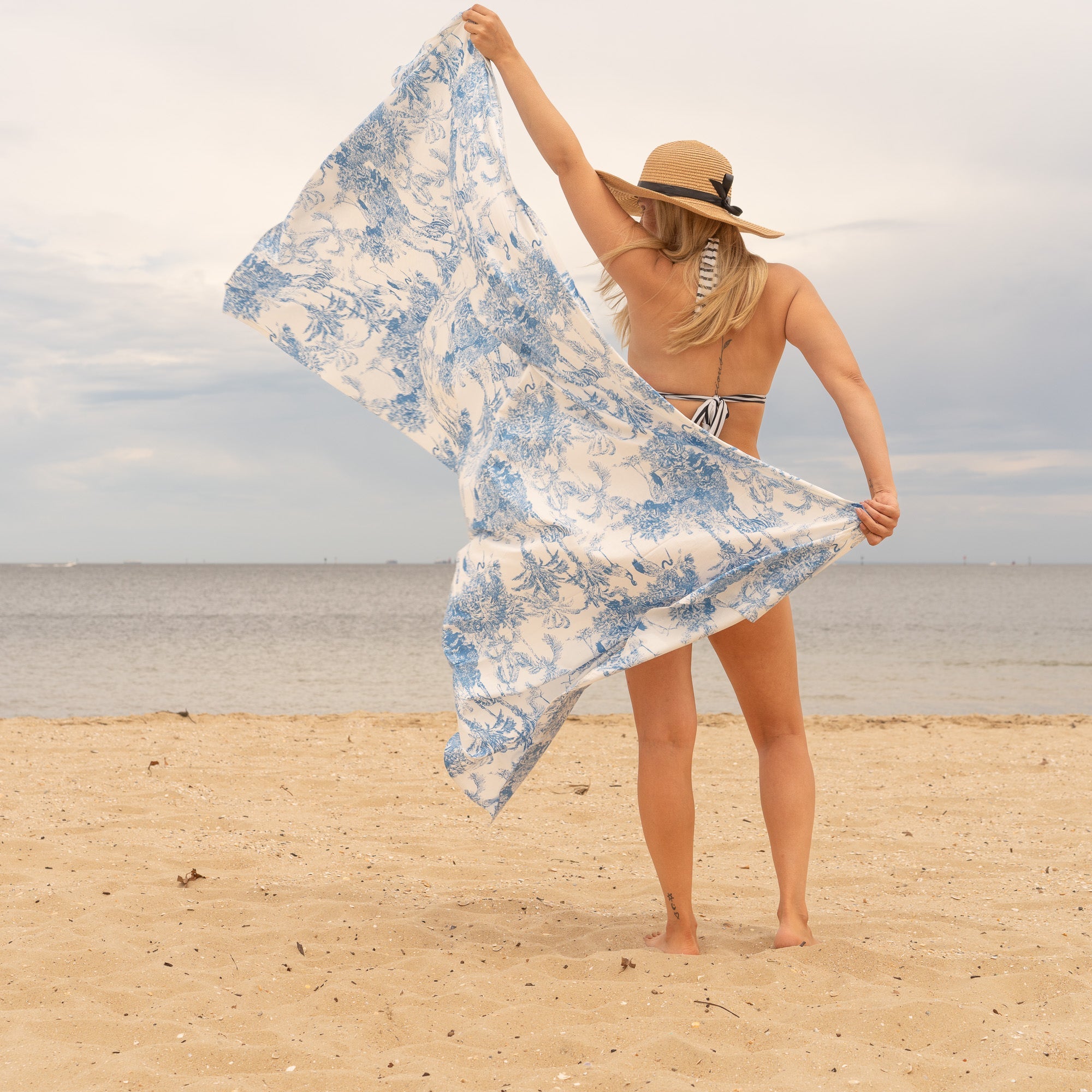 Beach Paradise Blues 100% Cotton Sarong