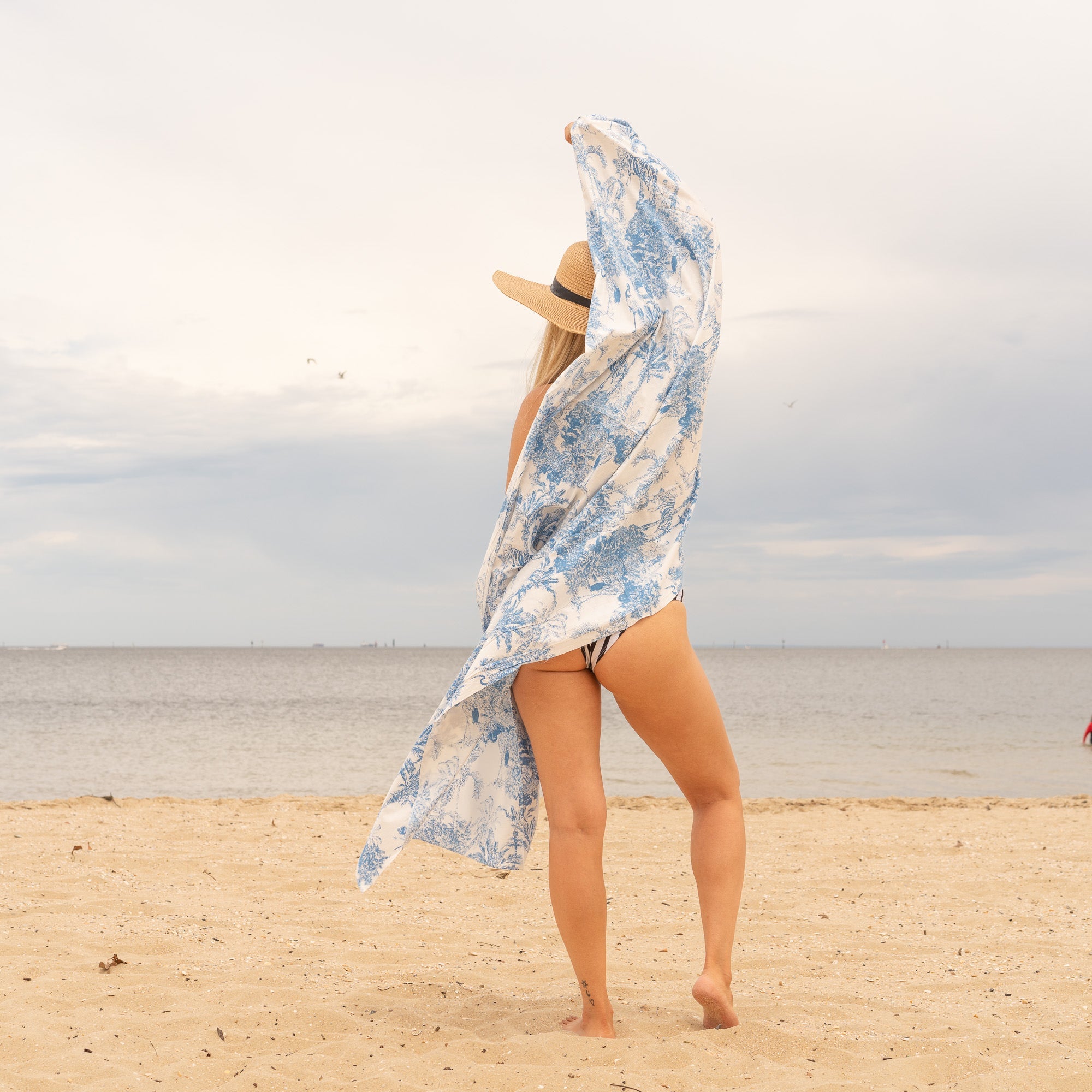 Beach Paradise Blues 100% Cotton Sarong