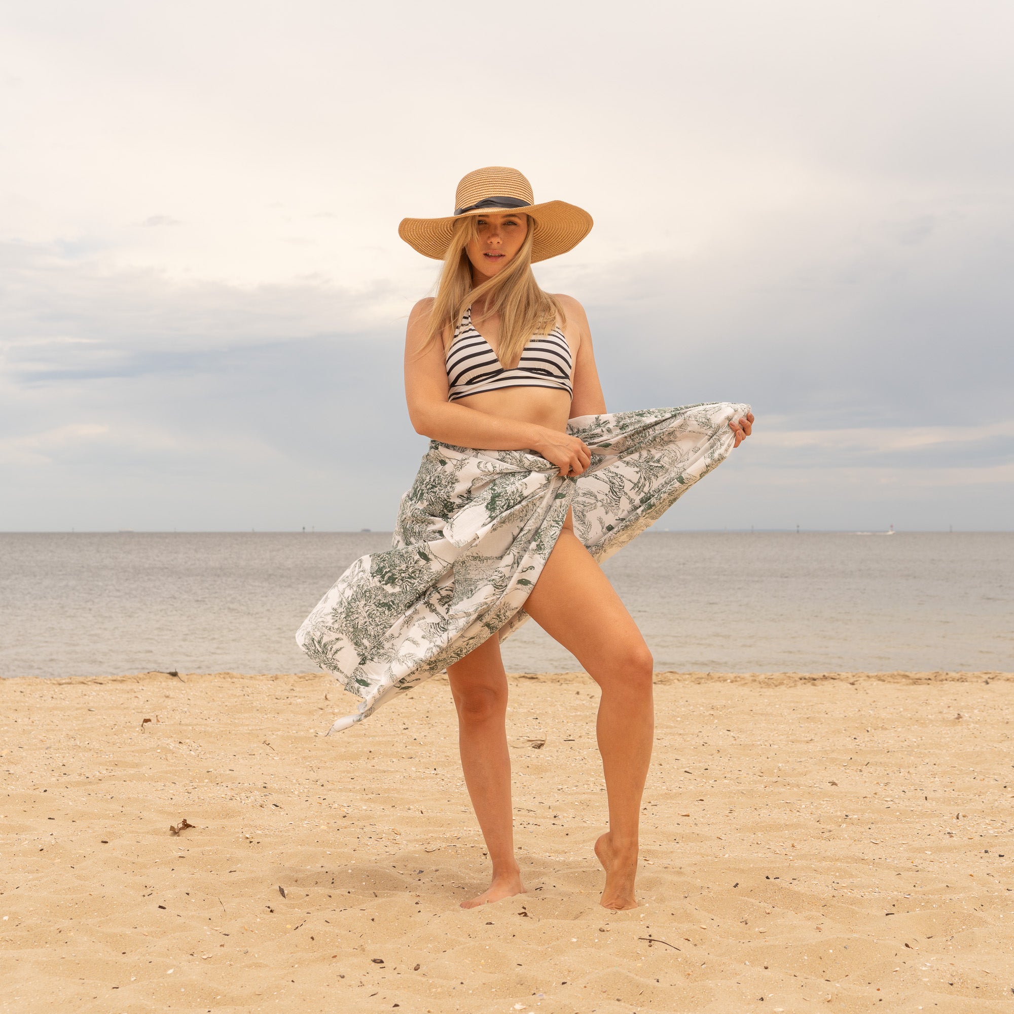 Beach Paradise Green 100% Cotton Sarong