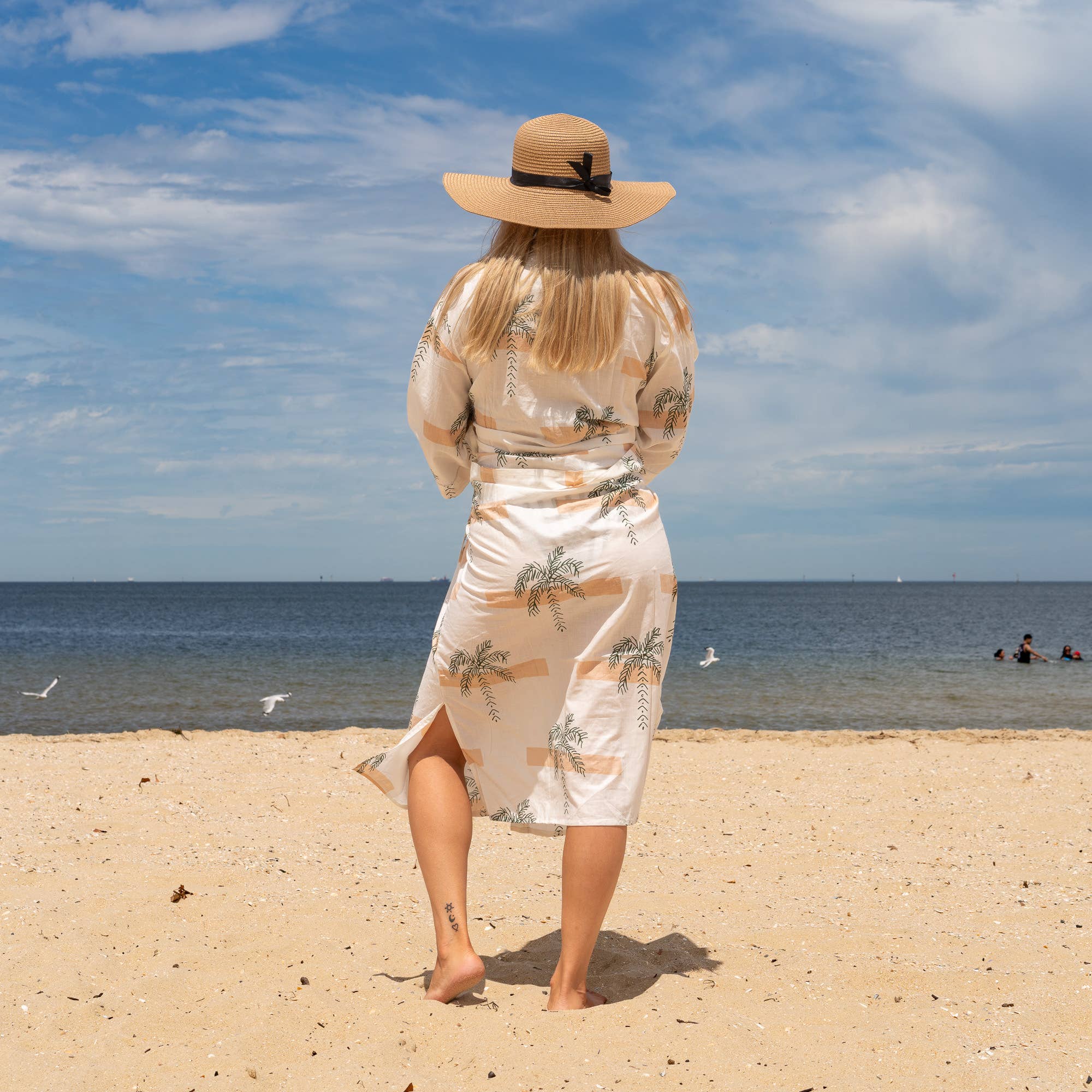 HAWAIAN HAZE' Women's Cotton Kimono Robe - Island Feel