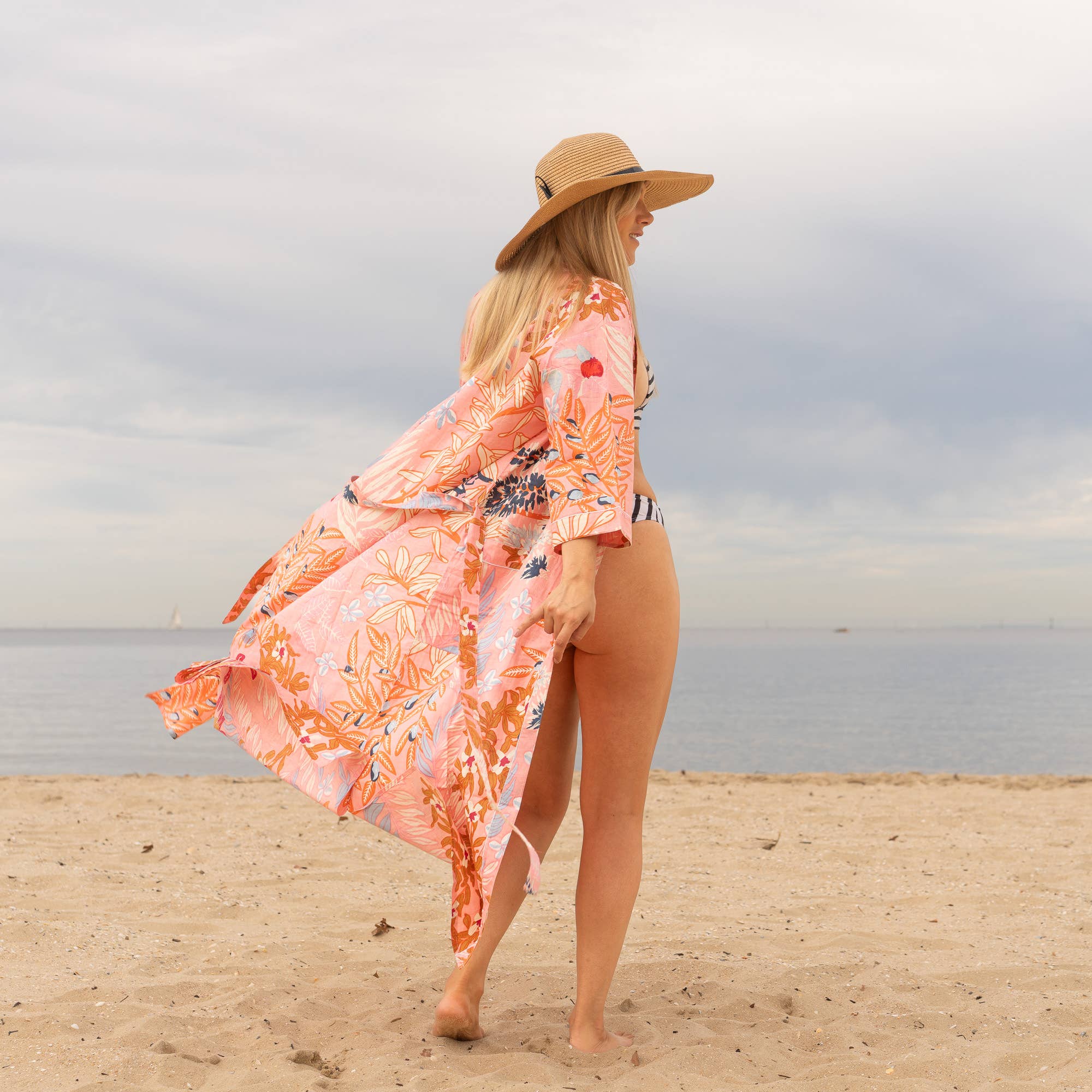 Boho Chic' Women's Cotton Kimono Robe - Relaxed Style