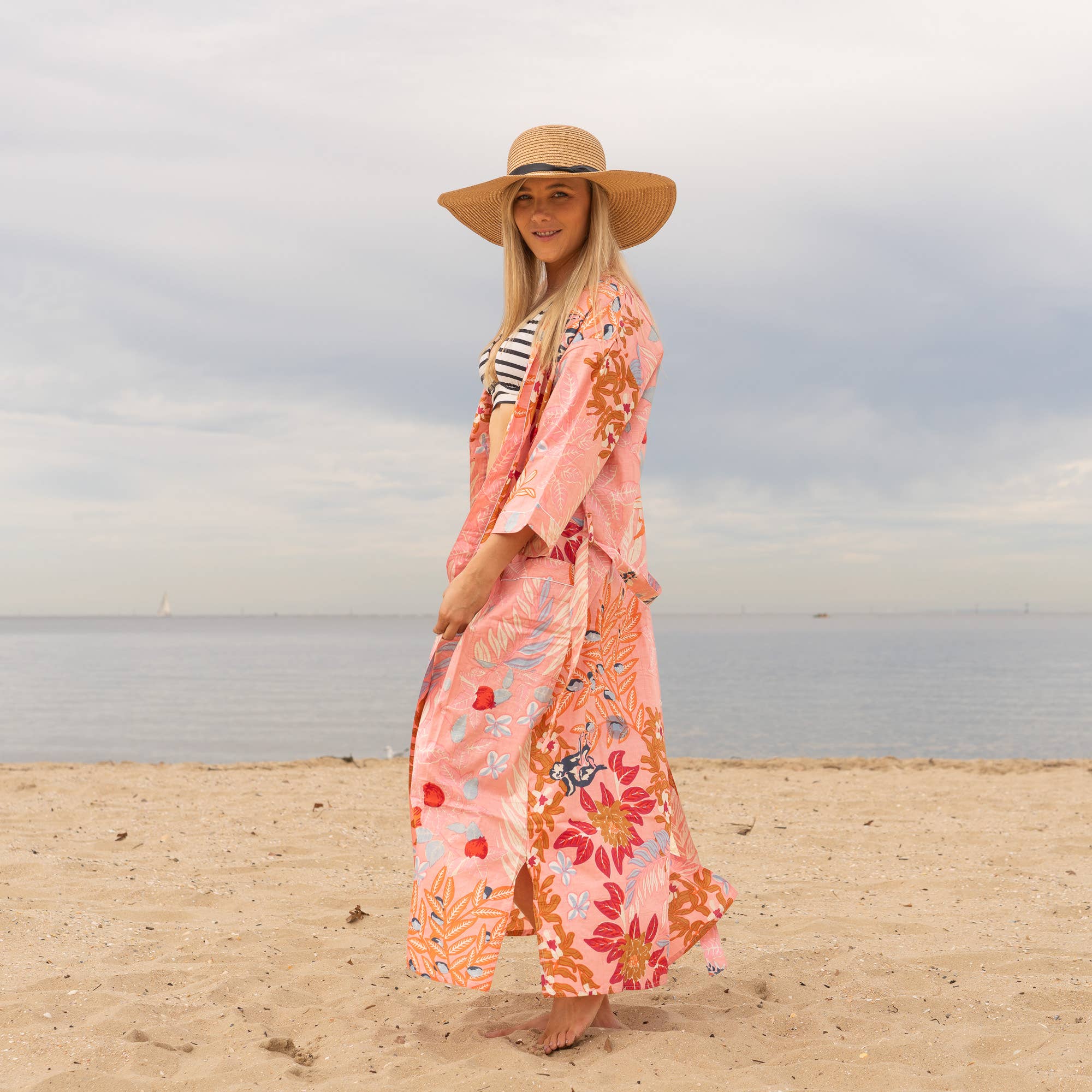 Boho Chic' Women's Cotton Kimono Robe - Relaxed Style