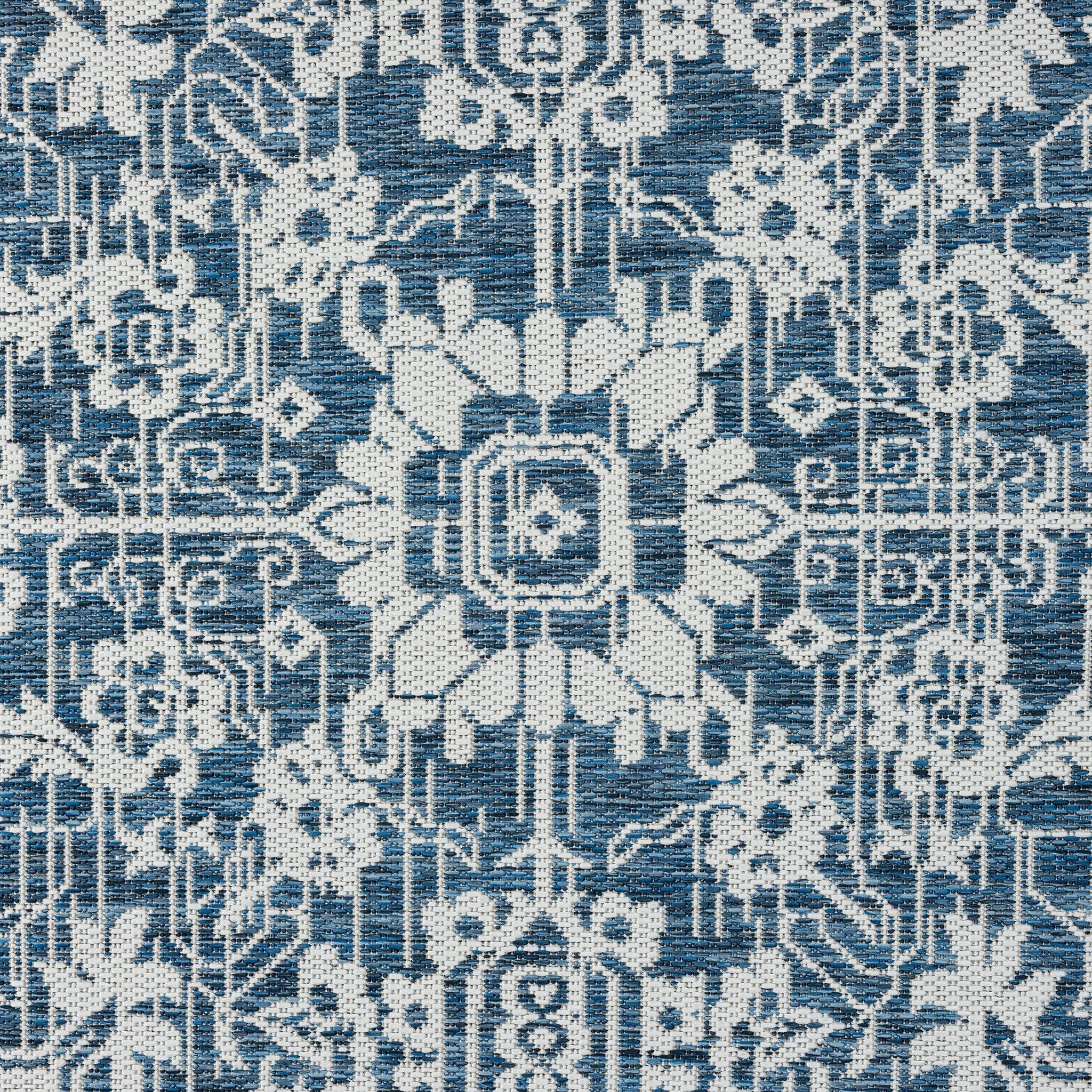 Patio 455 Denim Blue Rug - Modern Boho Floor Rug