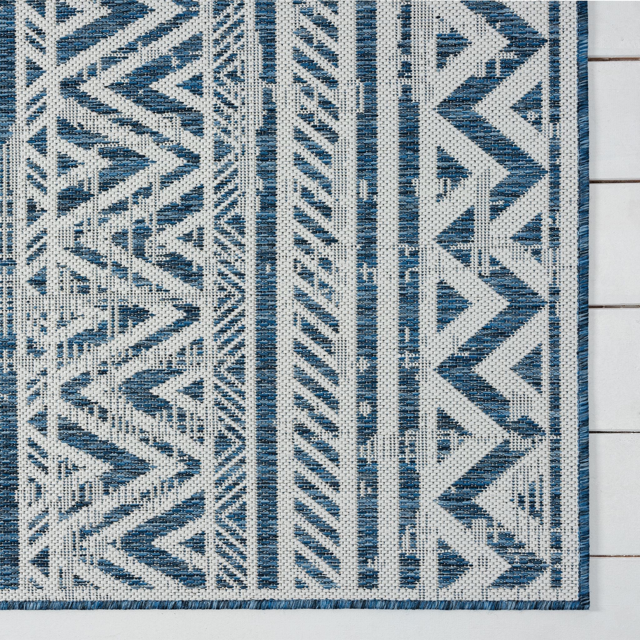 Patio 453 Frost Light Blue Runner Rug - Hallway Accent