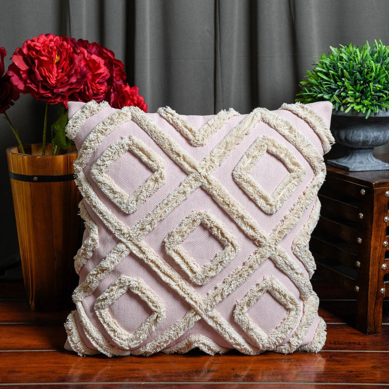 Textures & Tassels Wool Cushion Cover - Handwoven