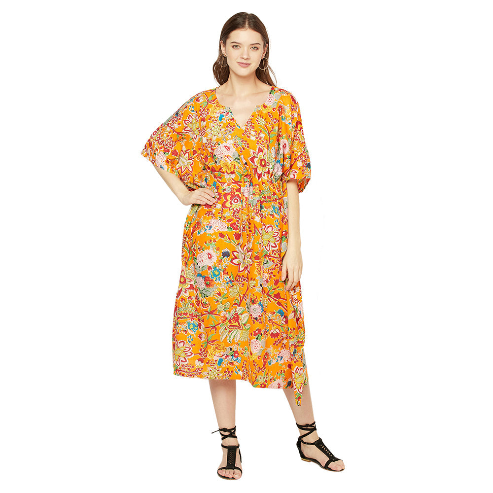 Floral Dream Cotton Kaftan - 100% Cotton