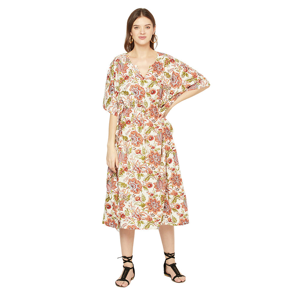 Floral Escape Cotton Kaftan - 100% Cotton