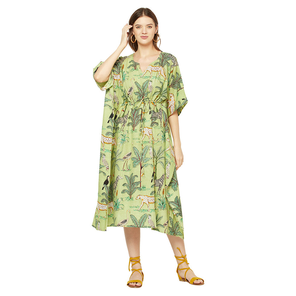 Jungle Retreat Cotton Kaftan - 100% Cotton