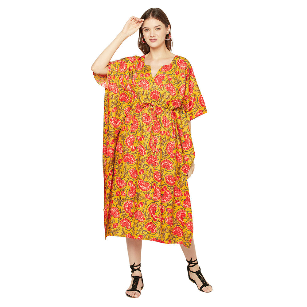 Blossom Breeze Cotton Kaftan - 100% Cotton