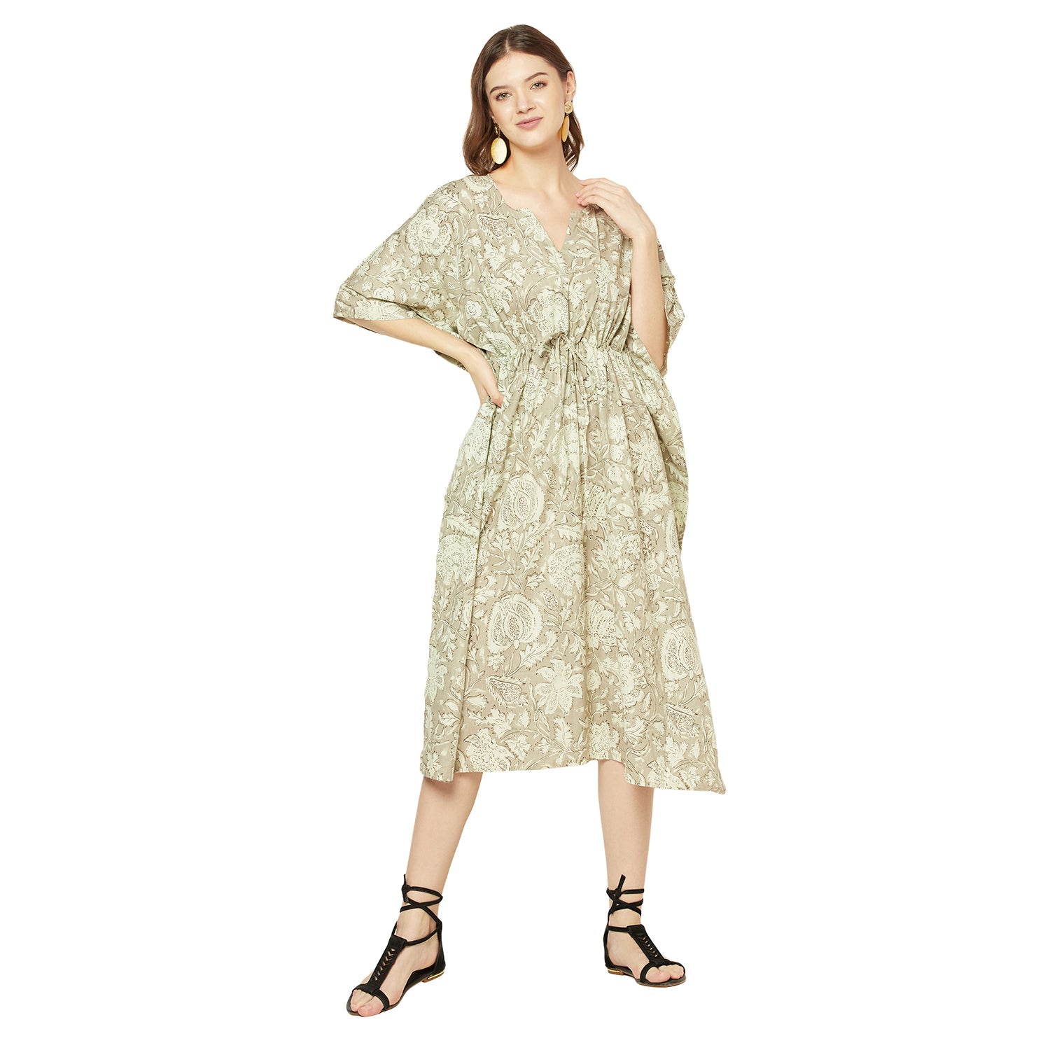 Garden Serenity - 100% Cotton Kaftan