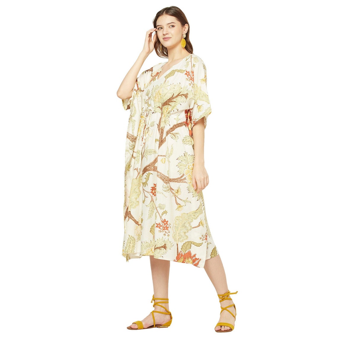 Forest Fantasia - 100% Cotton Kaftan