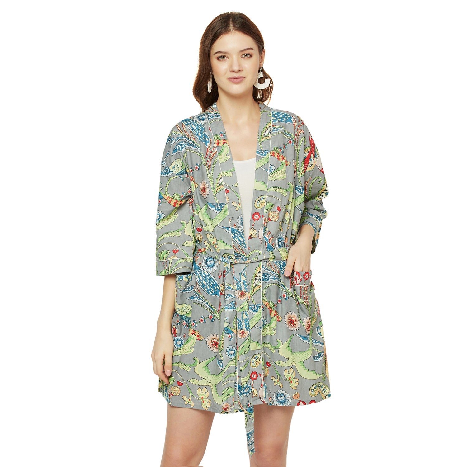 Wings of Wonder - 100% Cotton Kimono Robe