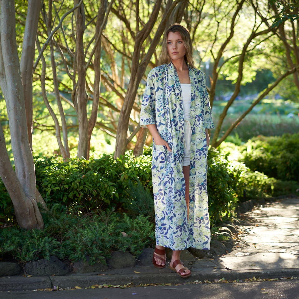 Pura Vida Cotton Kimono Robe – Chic Comfort