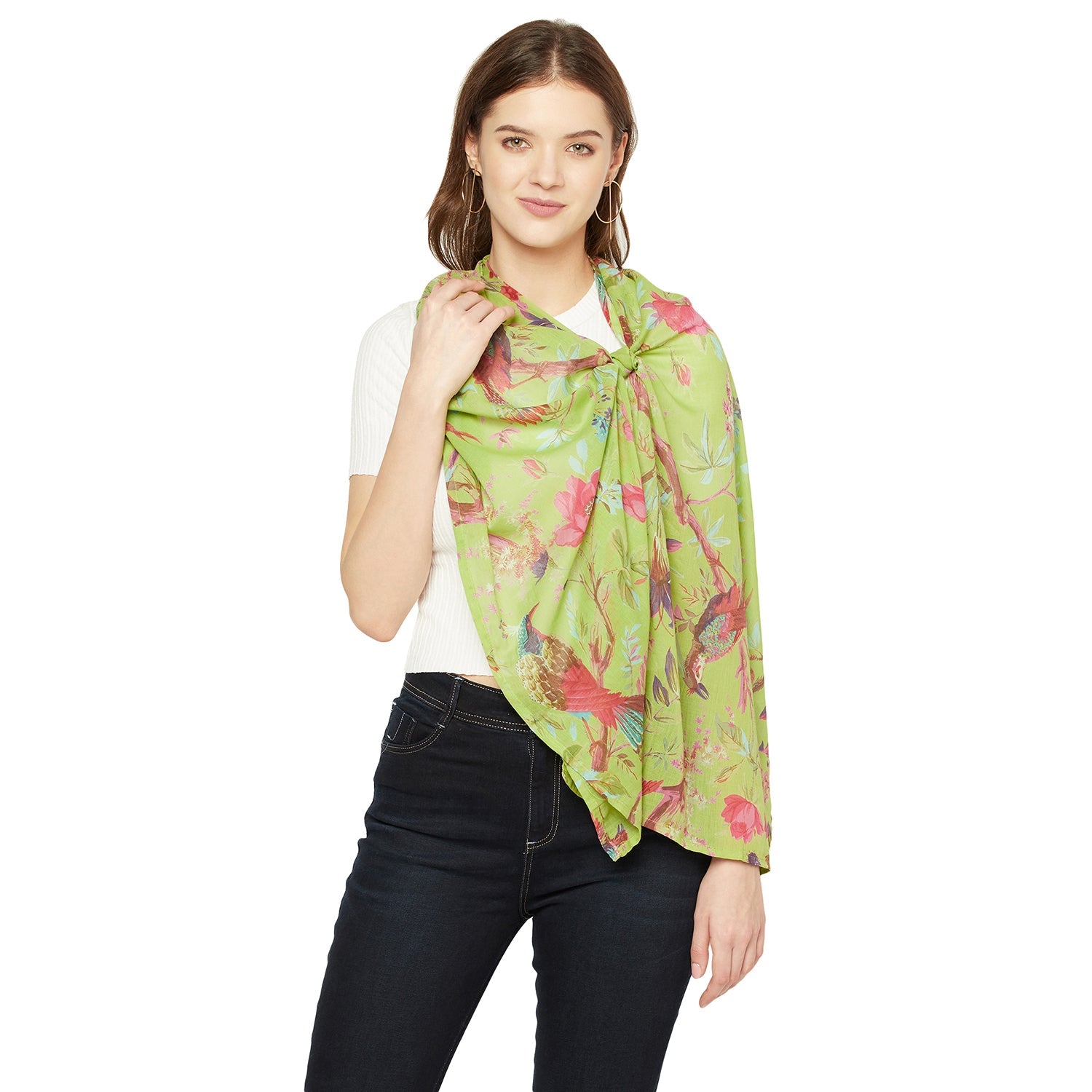 Garden Blooms 100% Cotton Scarf