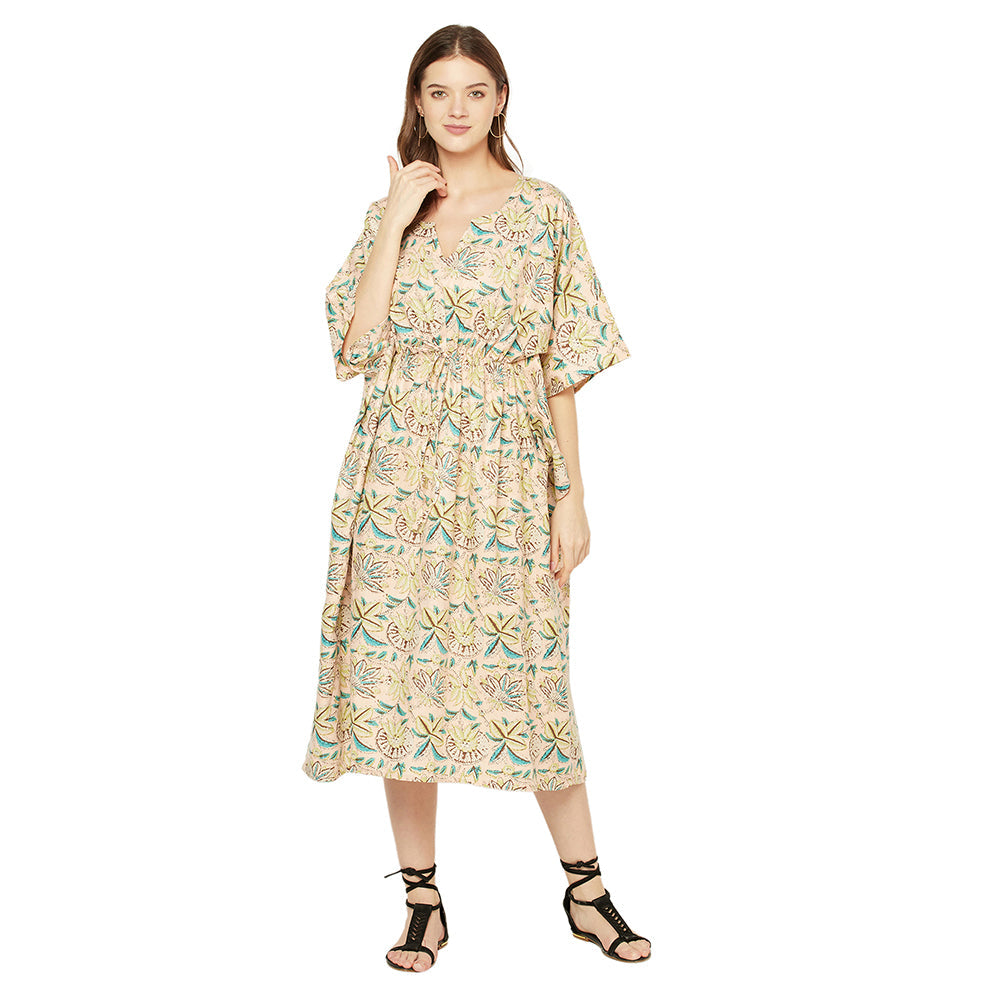 Hushed Haze Cotton Kaftan - 100% Cotton