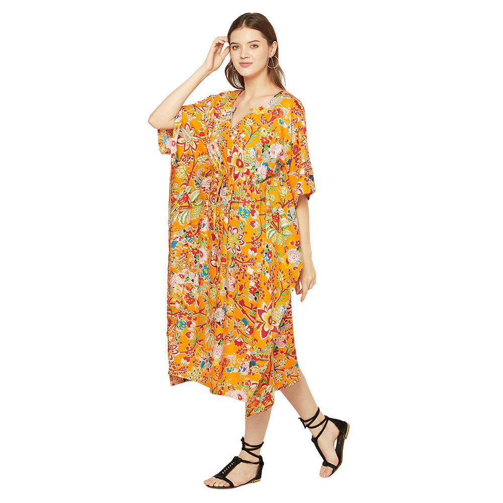 Floral Dream Cotton Kaftan - 100% Cotton