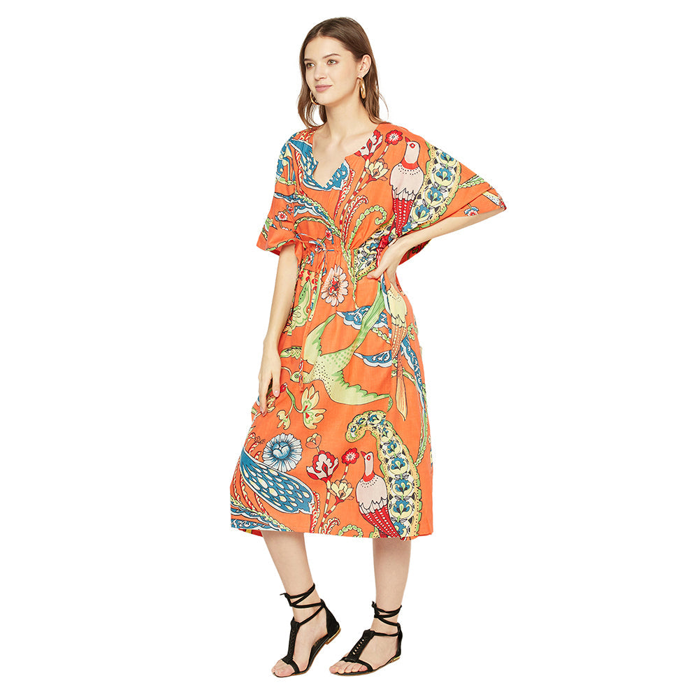 Blooming Bliss Cotton Kaftan - 100% Cotton