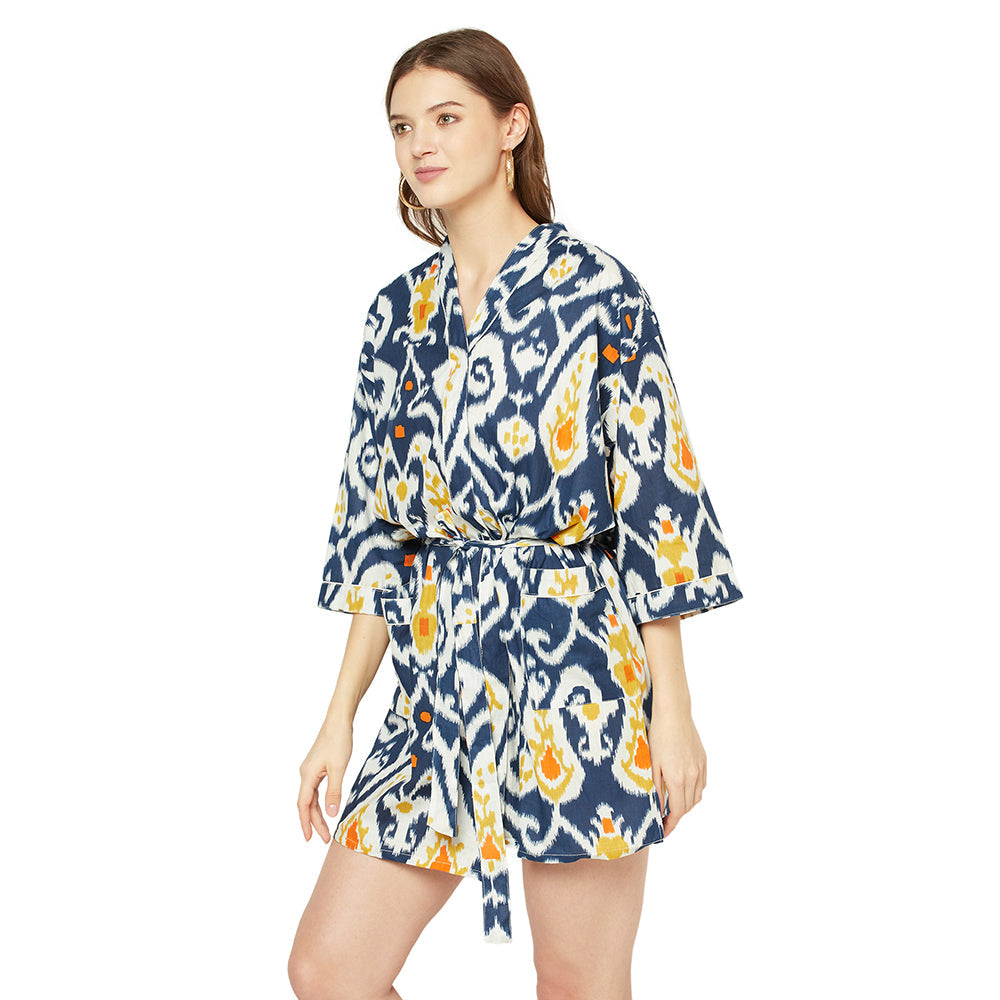 Relaxing Radiance Cotton Kimono Robe