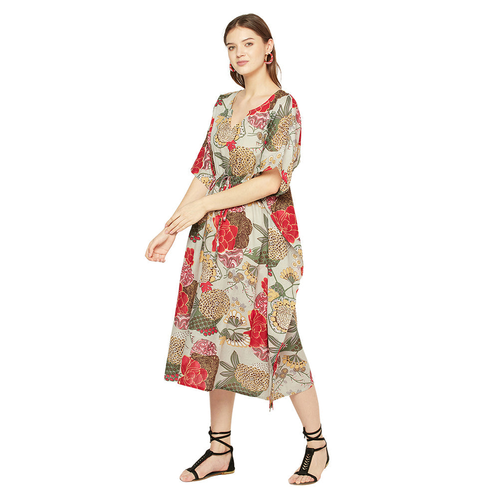 Vivid Escape Cotton Kaftan - 100% Cotton