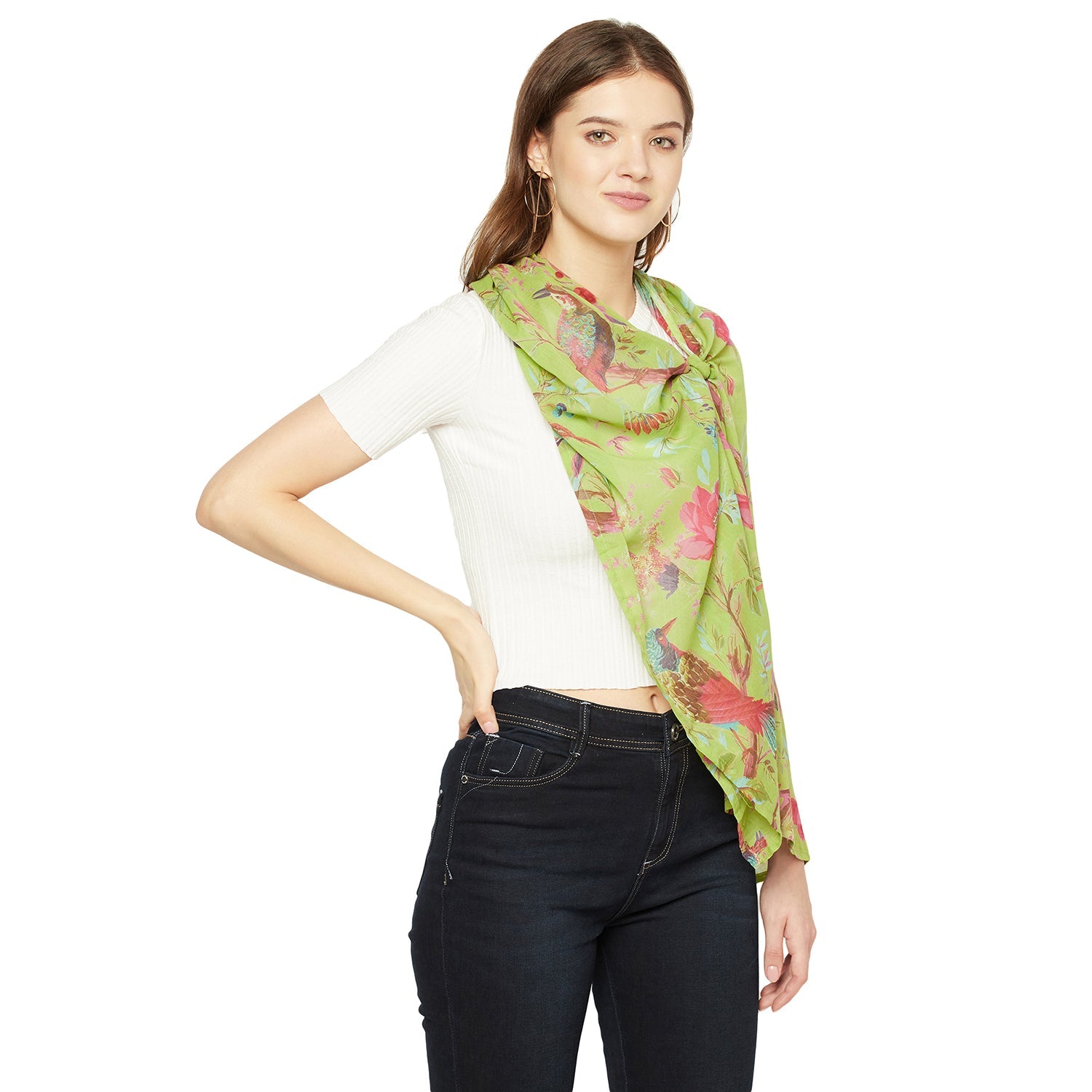 Garden Blooms 100% Cotton Scarf