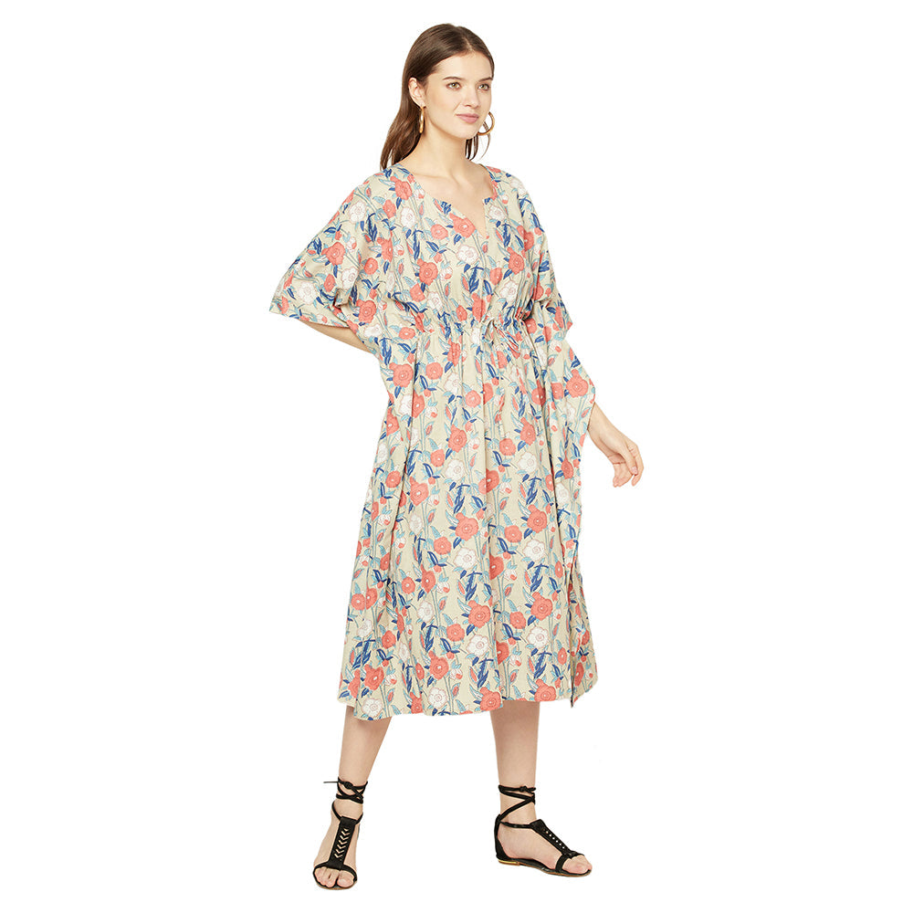 Petal Paradise Cotton Kaftan - 100% Cotton