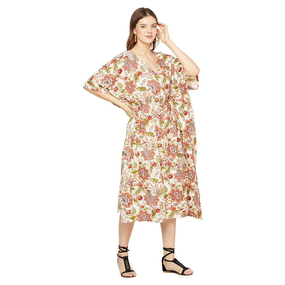 Floral Escape Cotton Kaftan - 100% Cotton