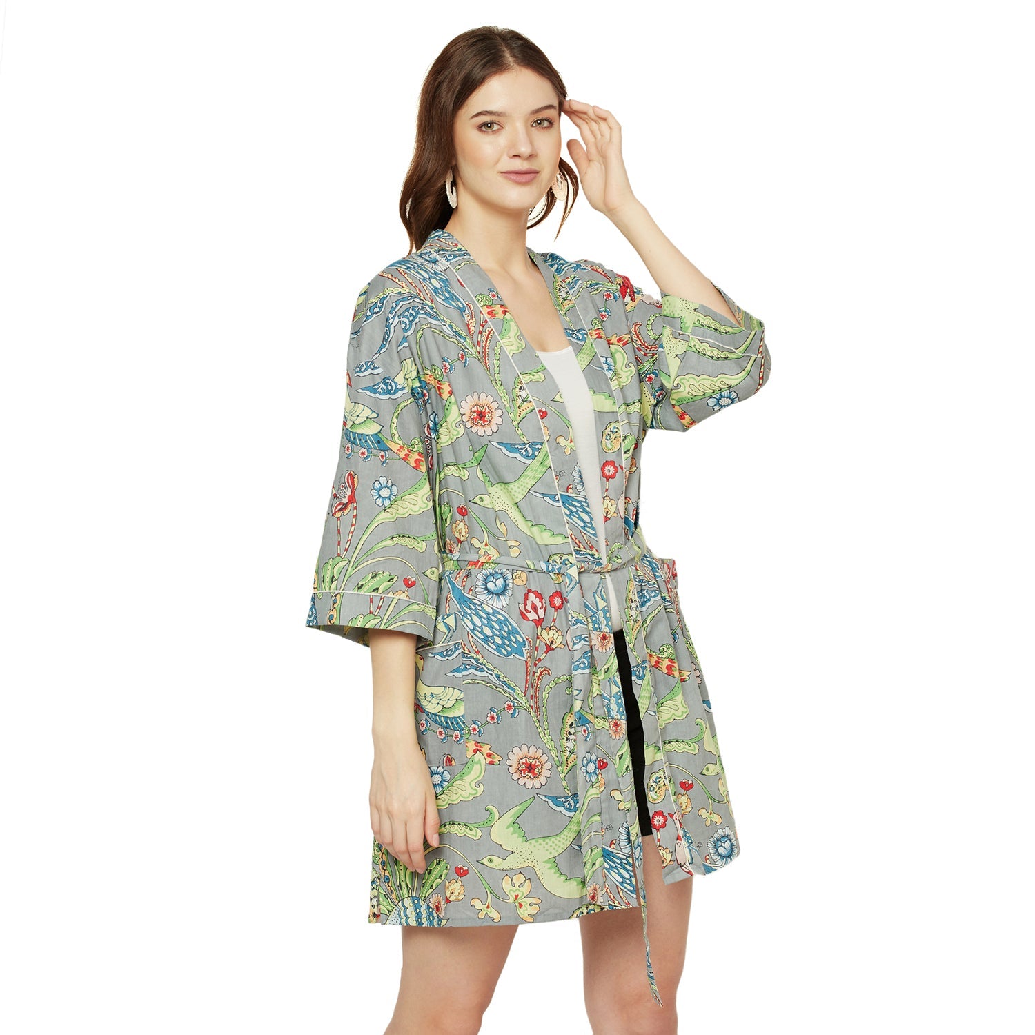 Wings of Wonder - 100% Cotton Kimono Robe