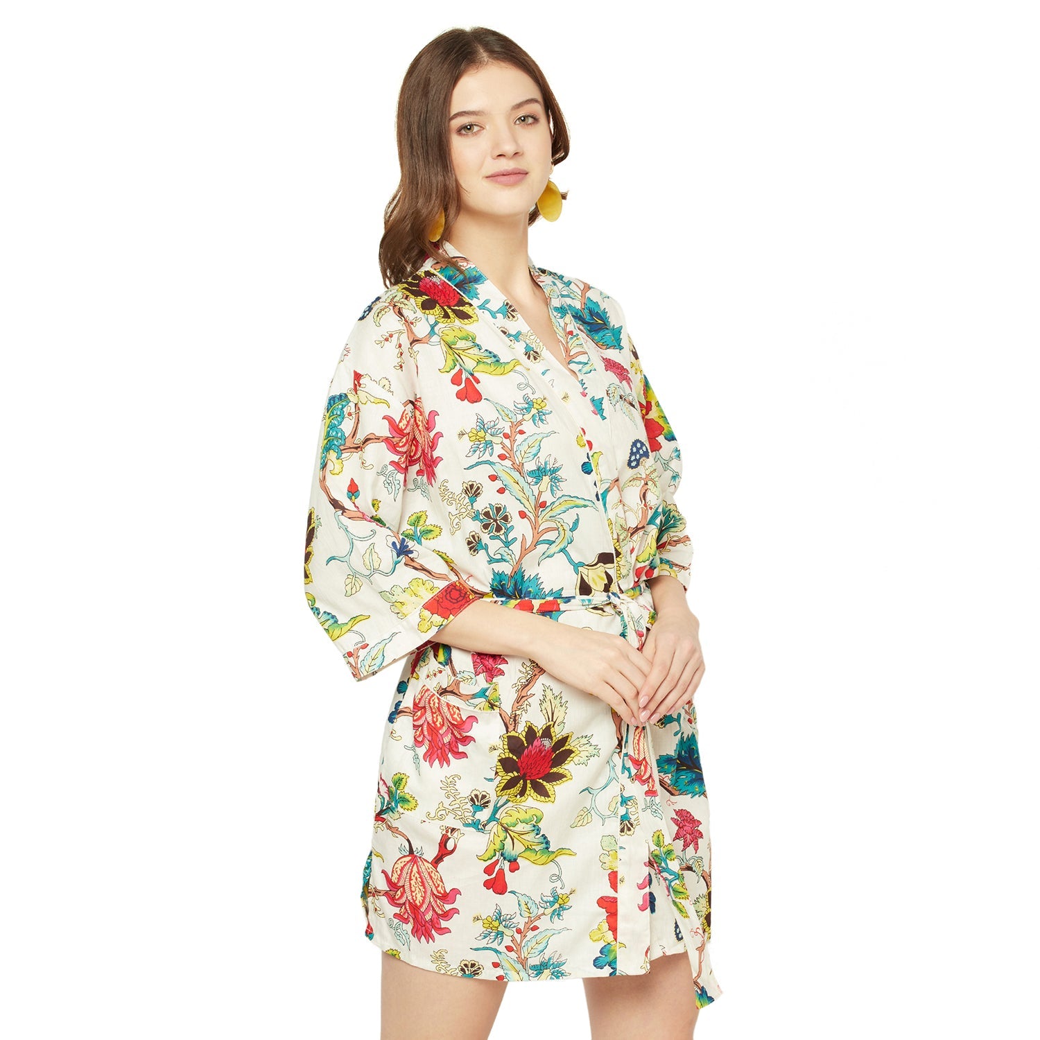 Bohemian Botanica - 100% Cotton Kimono Robe