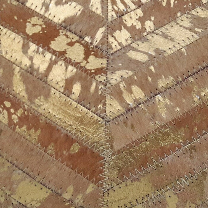 Golden - Exotic Cowhide Cushion Cover