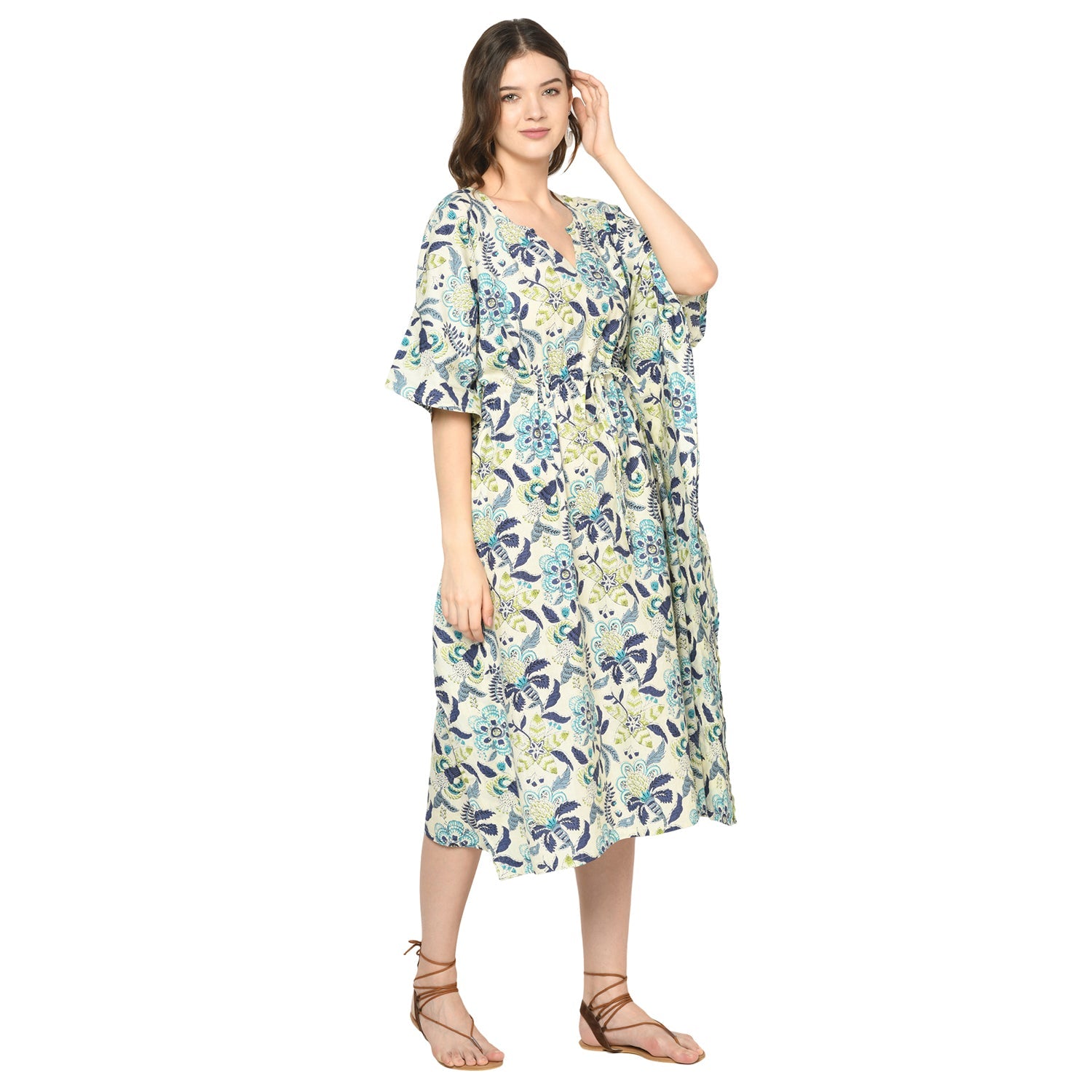 Subtle Spring Cotton Kaftan - 100% Cotton