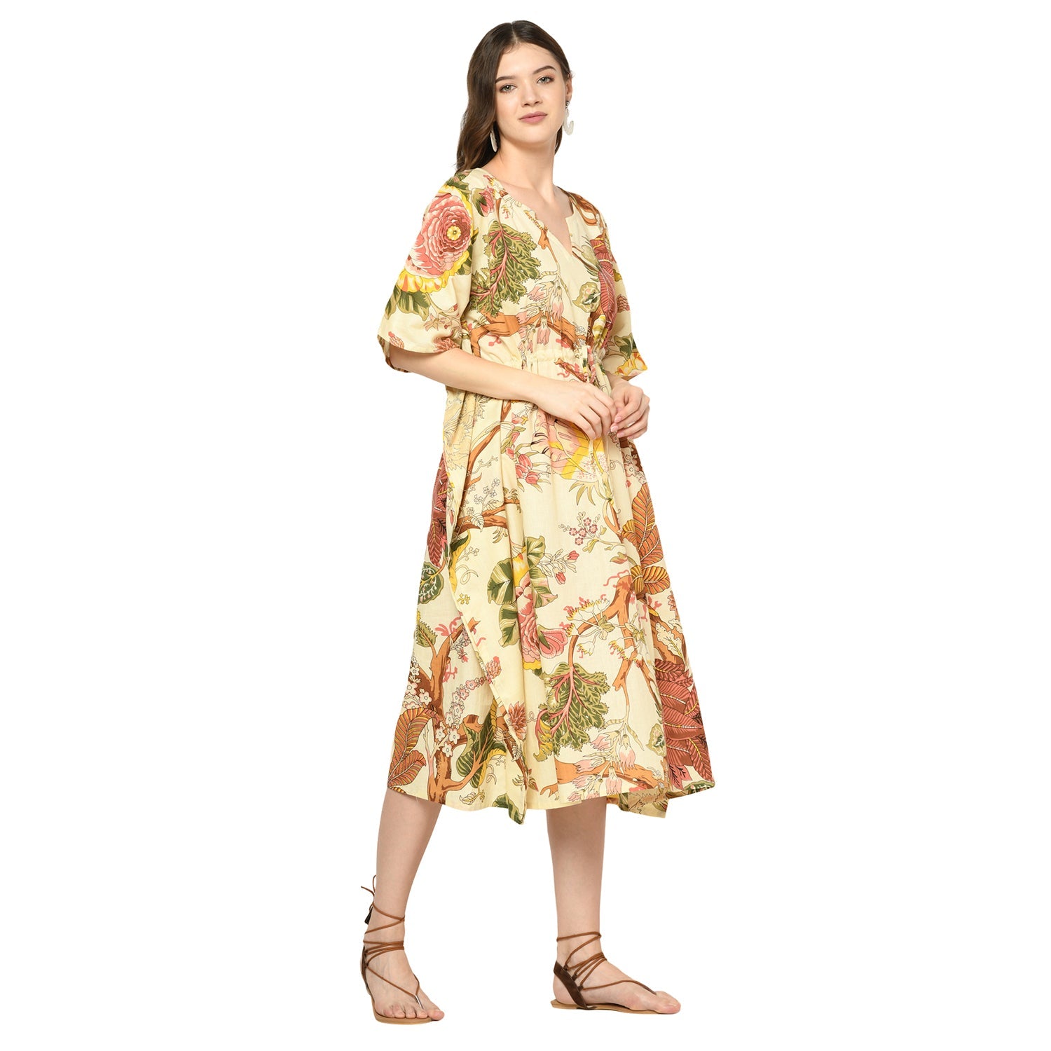 Garden Gala Cotton Kaftan - 100% Cotton