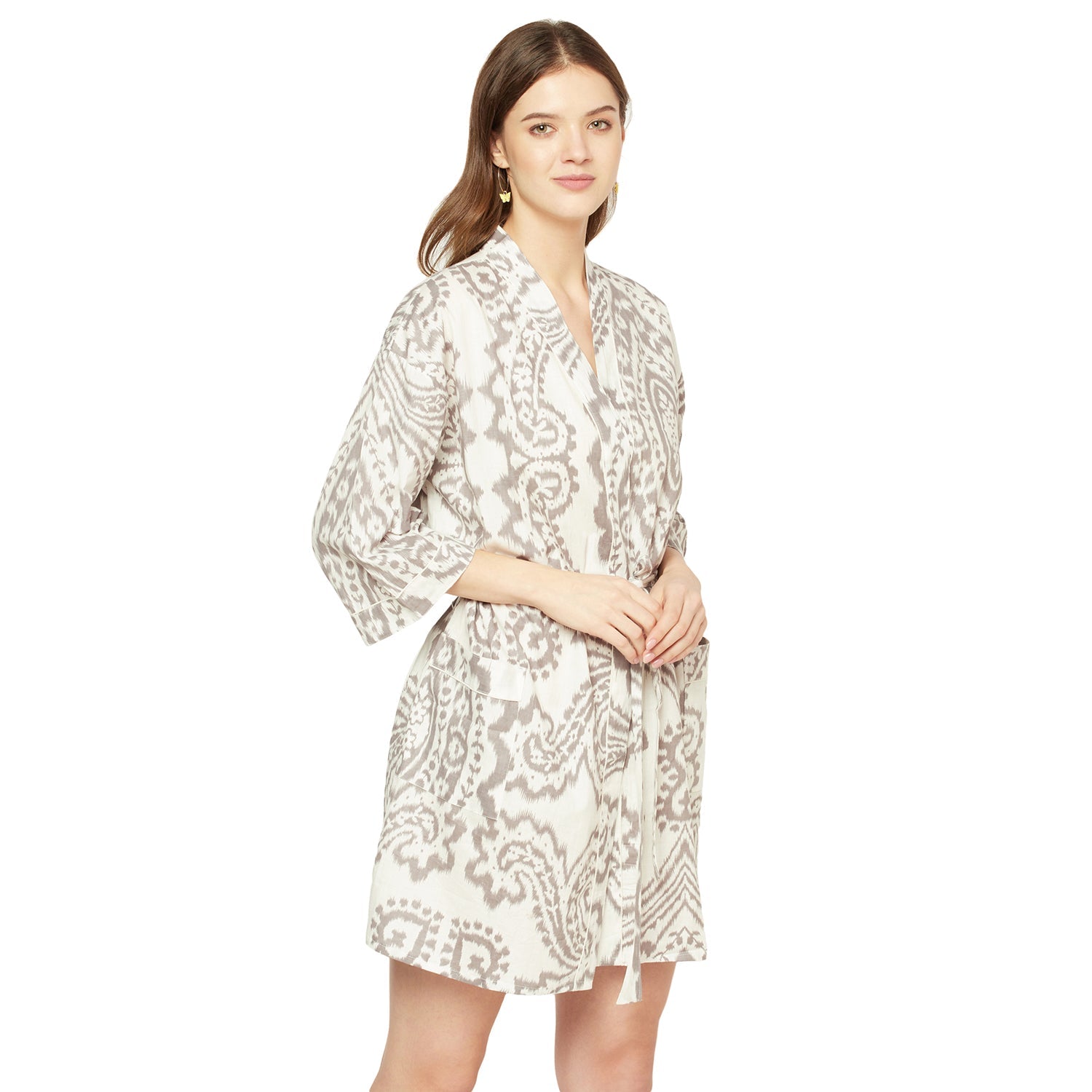 Serene Haven Cotton Kimono Robe - 100% Cotton