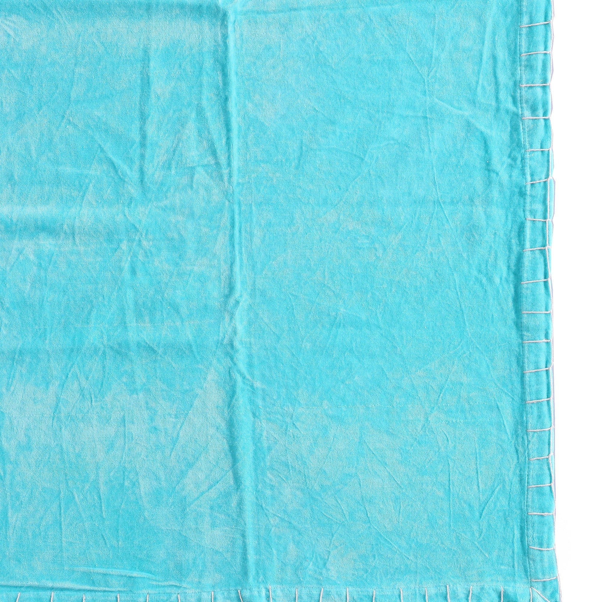 Throw Blanket - Boho Sky Blue | Cotton Wool Rug