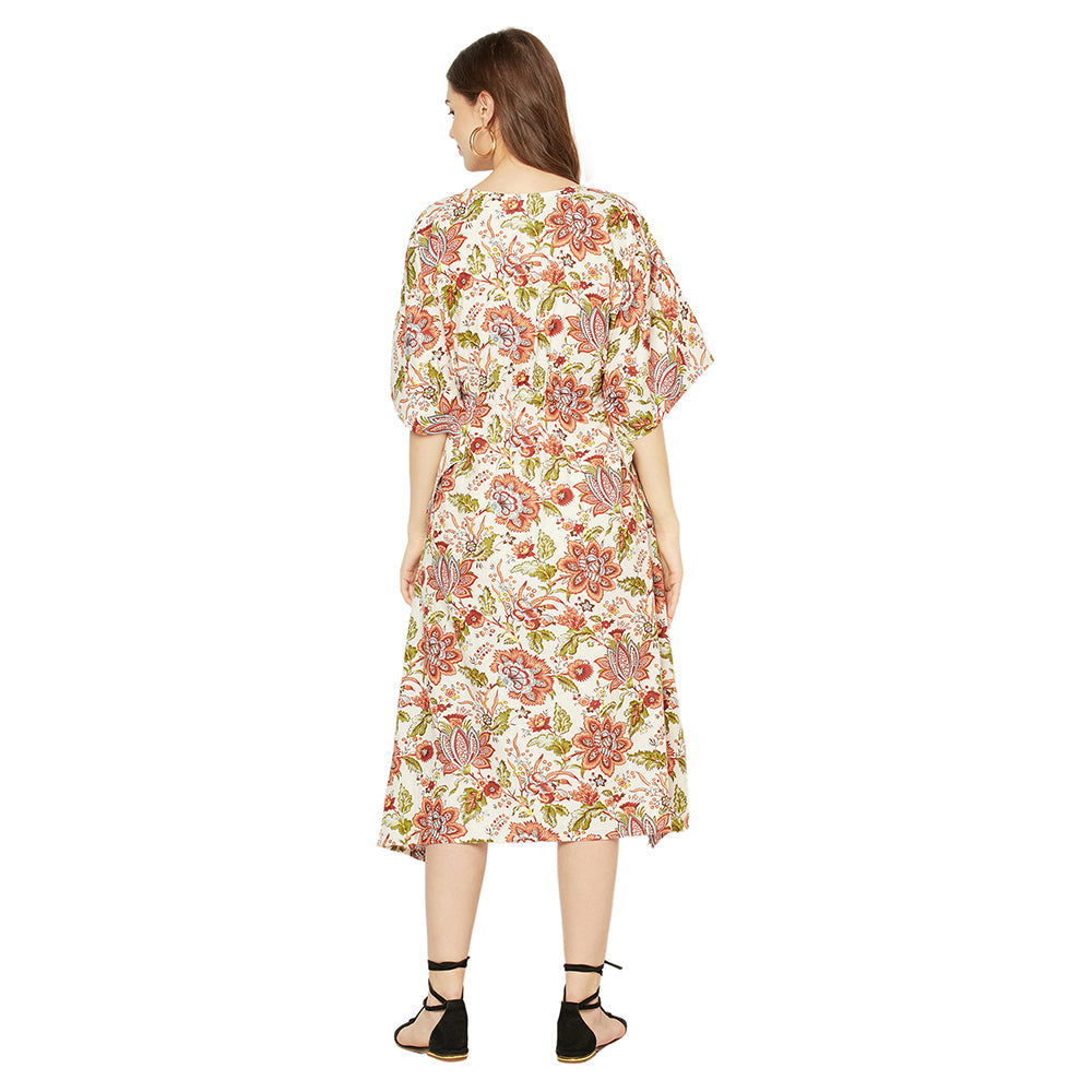 Floral Escape Cotton Kaftan - 100% Cotton