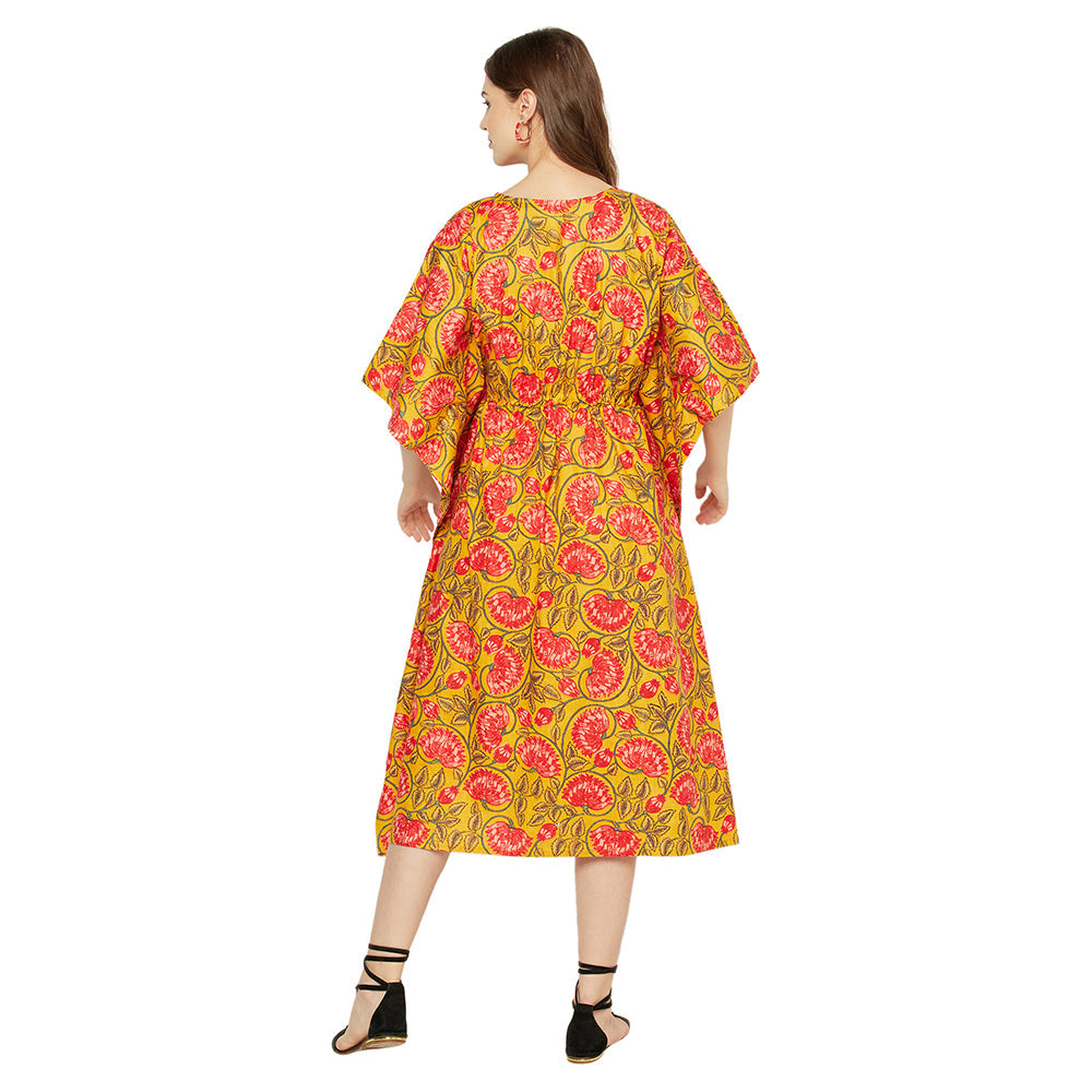 Blossom Breeze Cotton Kaftan - 100% Cotton