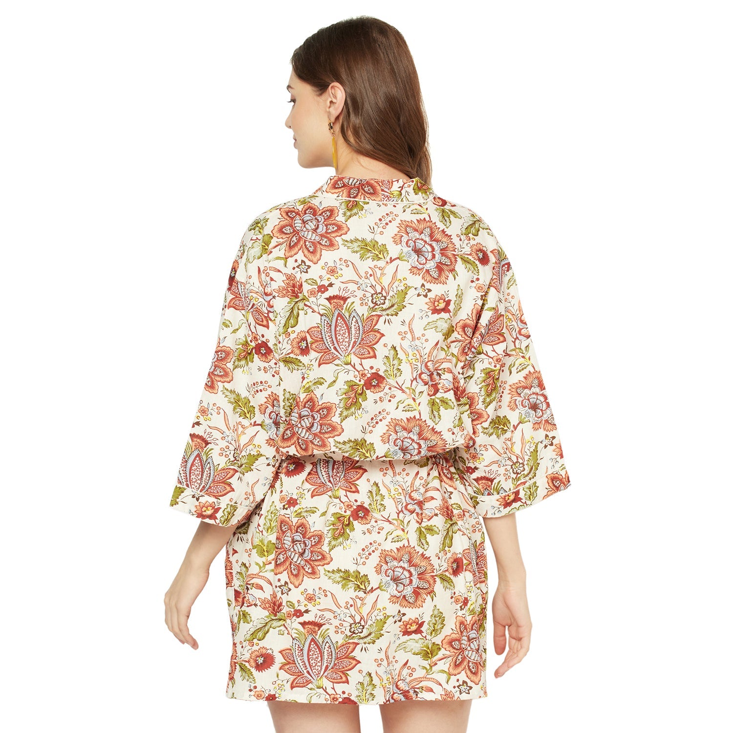 Vibrant Frida - 100% Cotton Kimono Robe