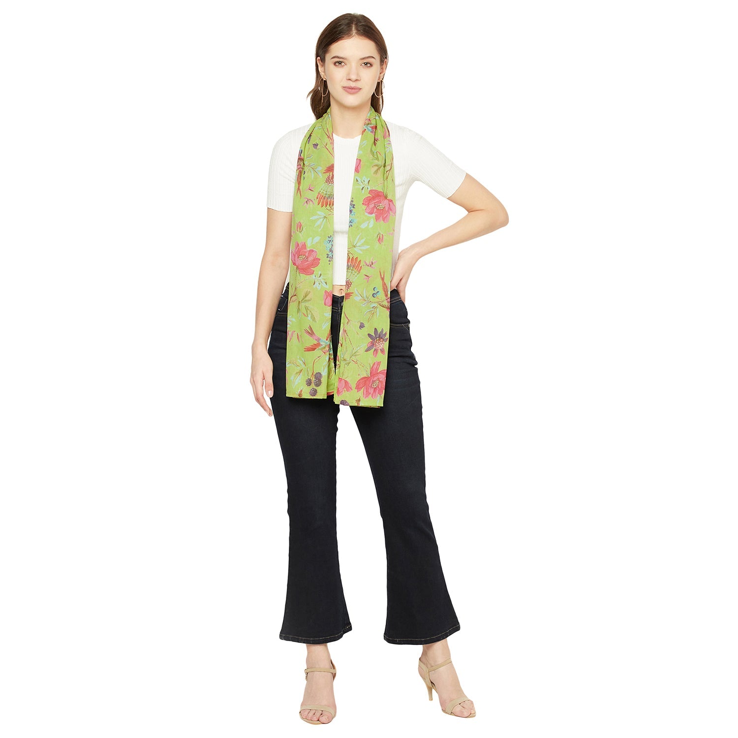 Garden Blooms 100% Cotton Scarf