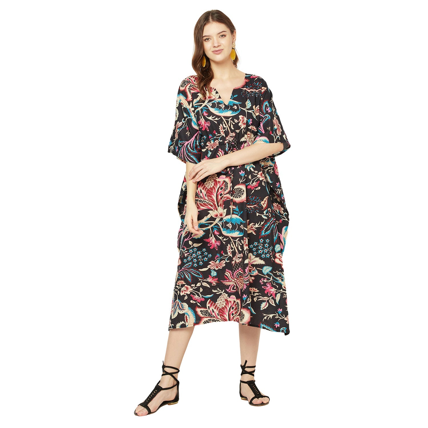 Boho Blossoms - 100% Cotton Kaftan