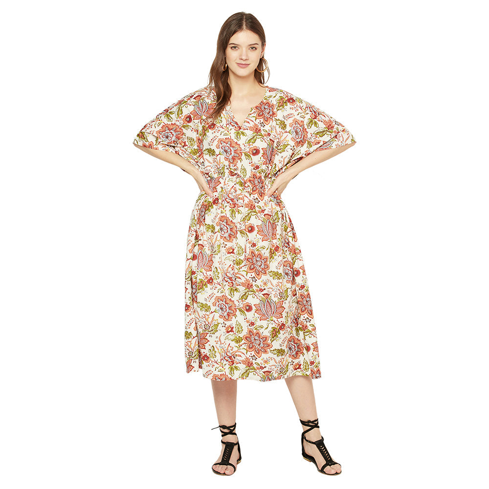 Floral Escape Cotton Kaftan - 100% Cotton