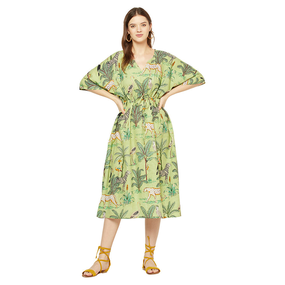 Jungle Retreat Cotton Kaftan - 100% Cotton