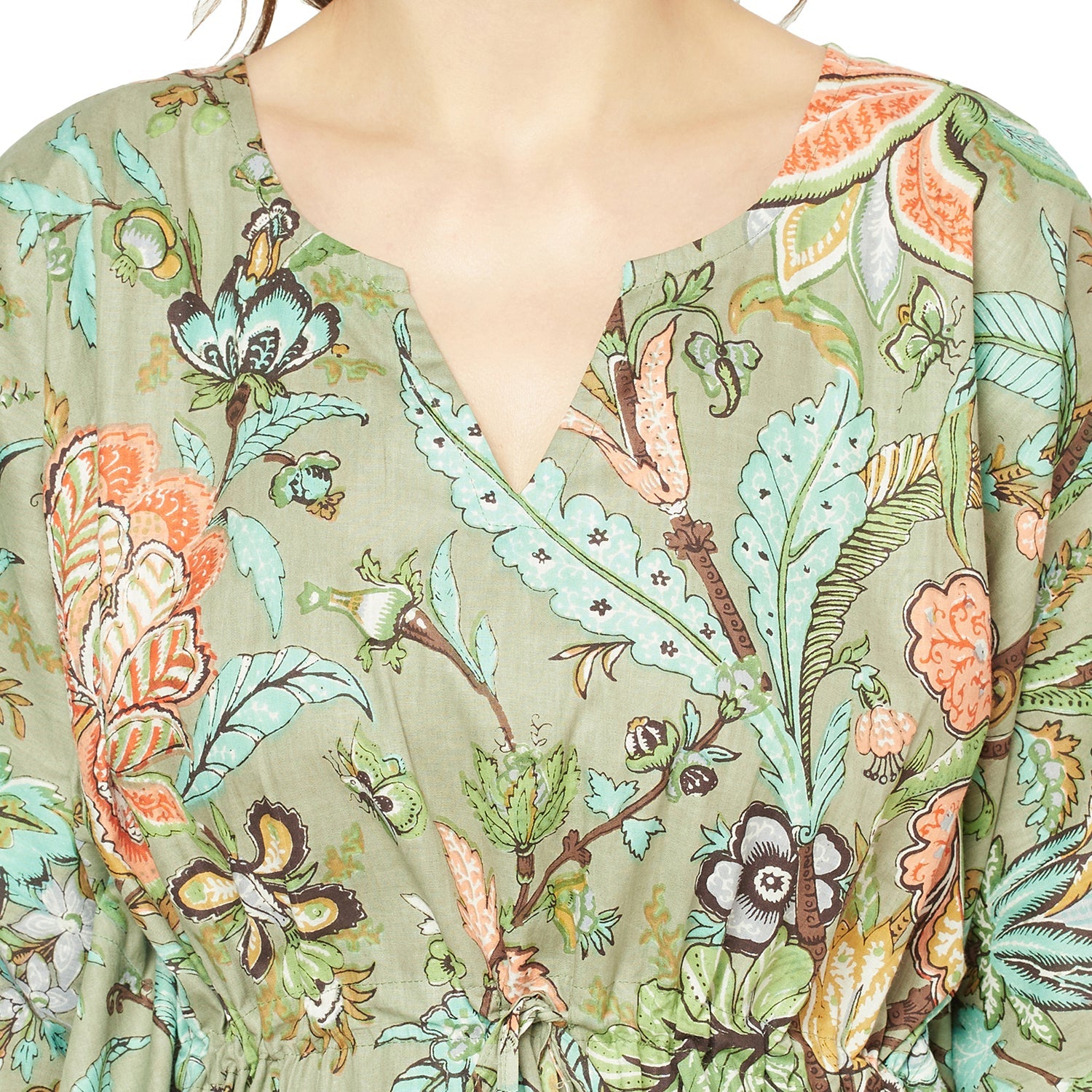 Wildflower Waltz - 100% Cotton Kaftan