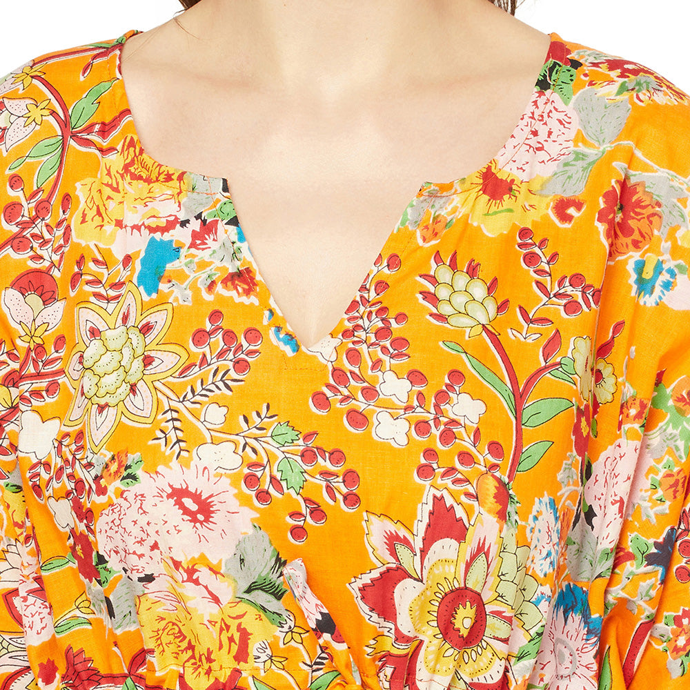 Floral Dream Cotton Kaftan - 100% Cotton