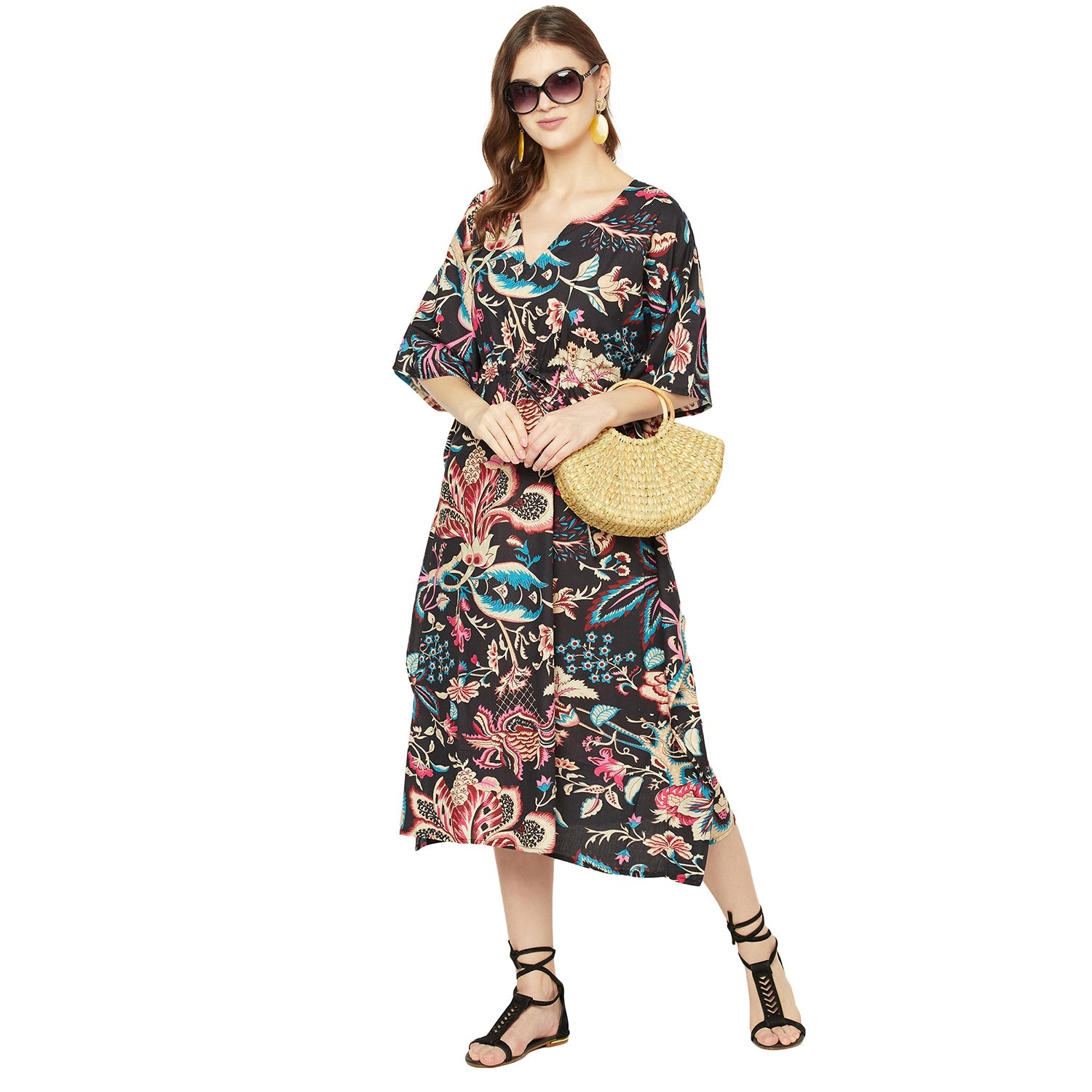 Boho Blossoms - 100% Cotton Kaftan