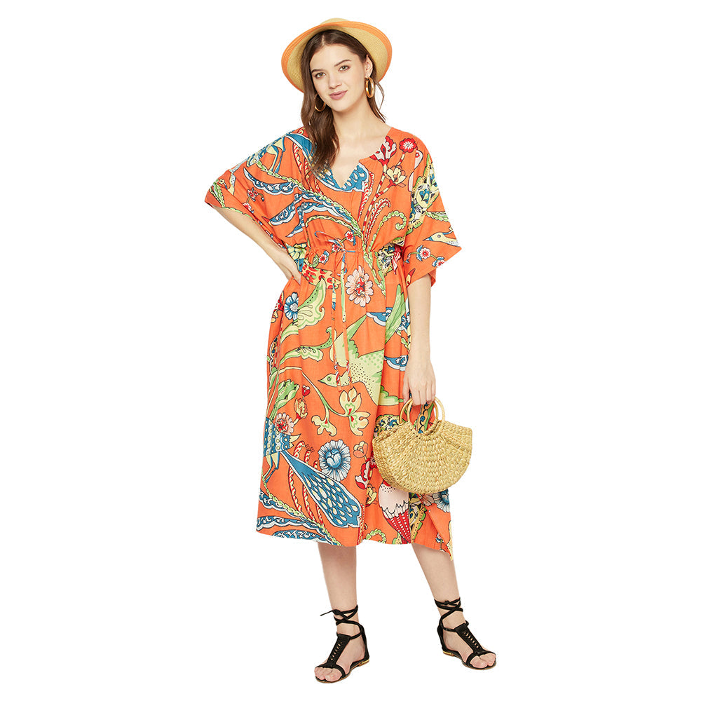 Blooming Bliss Cotton Kaftan - 100% Cotton