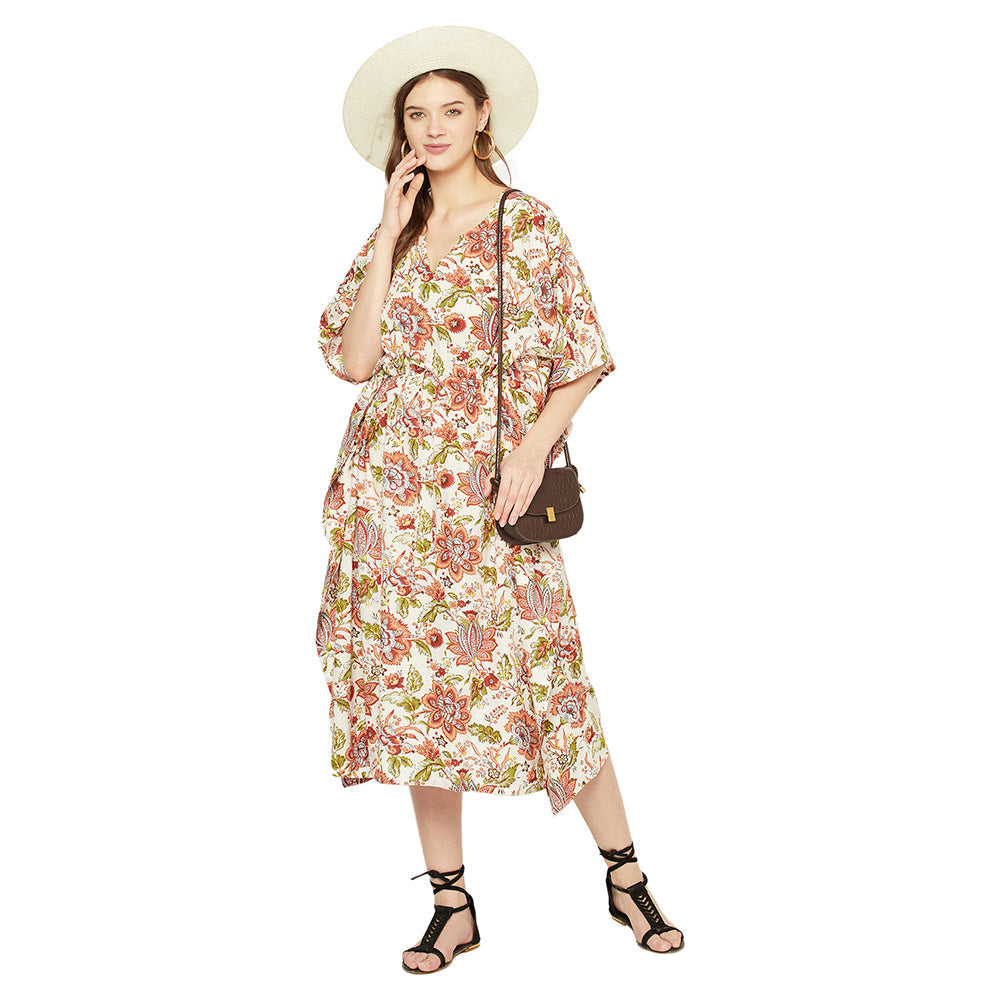 Floral Escape Cotton Kaftan - 100% Cotton