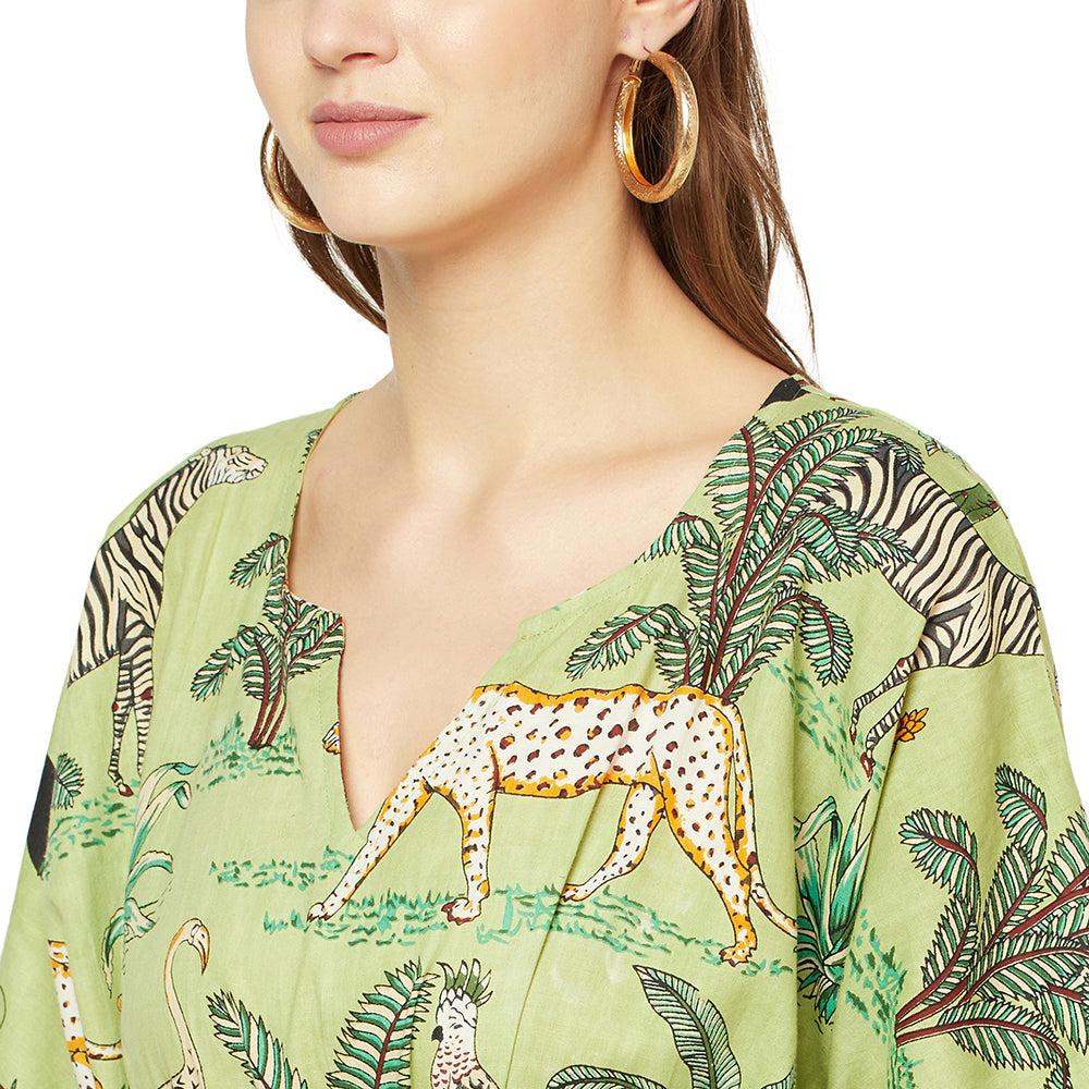 Jungle Retreat Cotton Kaftan - 100% Cotton