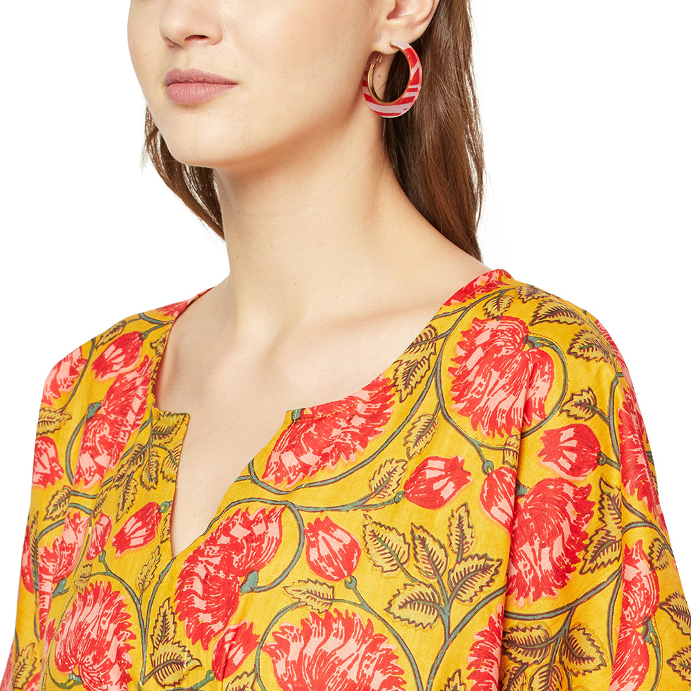 Blossom Breeze Cotton Kaftan - 100% Cotton