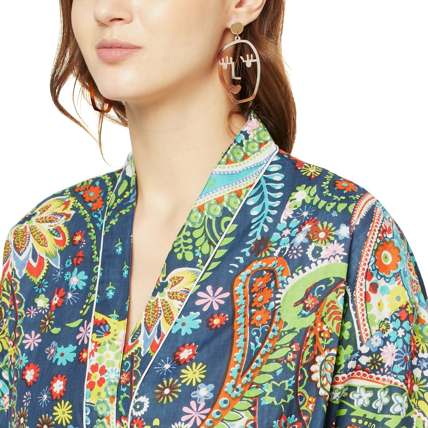 Floral Retreat 100% Cotton Kimono Robe