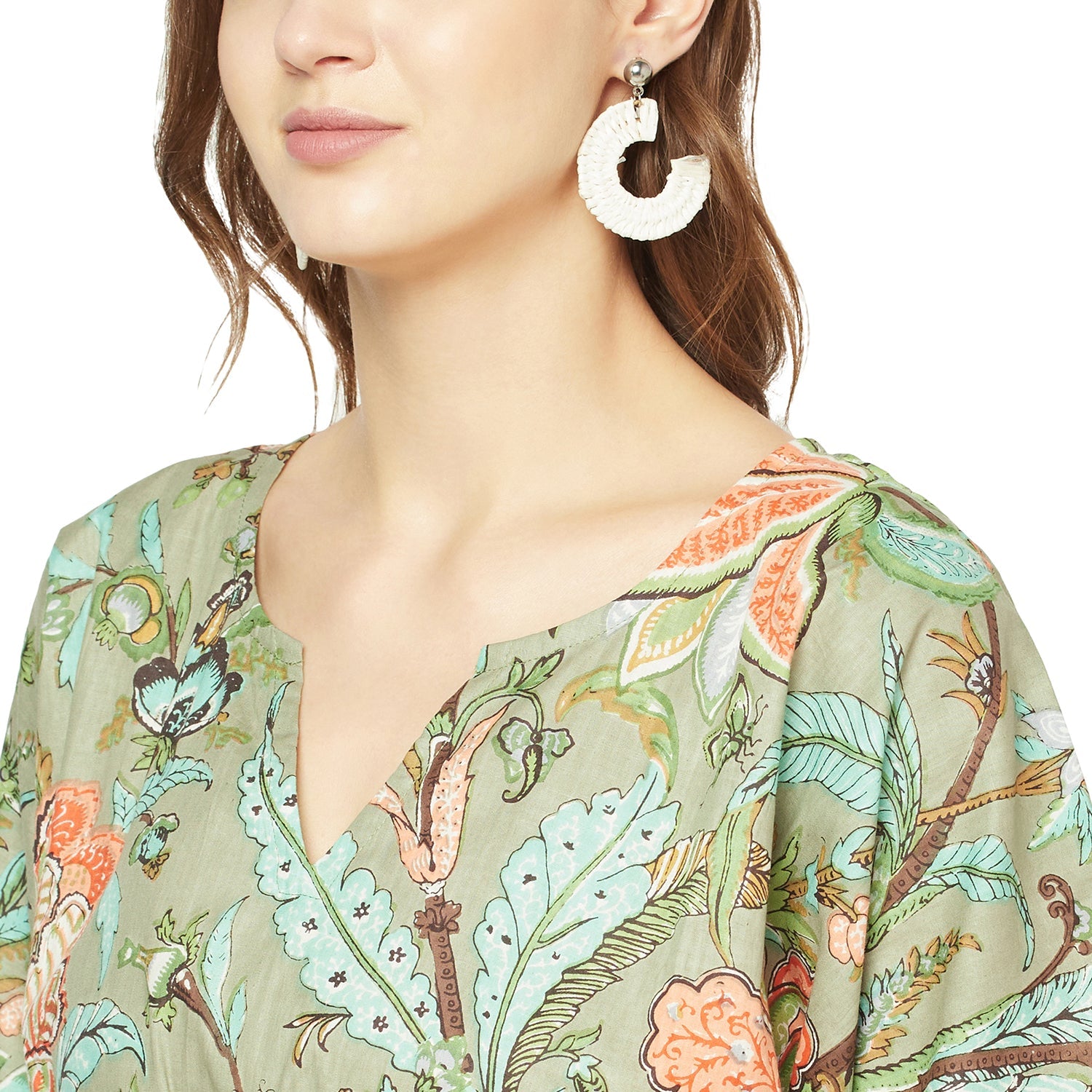 Wildflower Waltz - 100% Cotton Kaftan